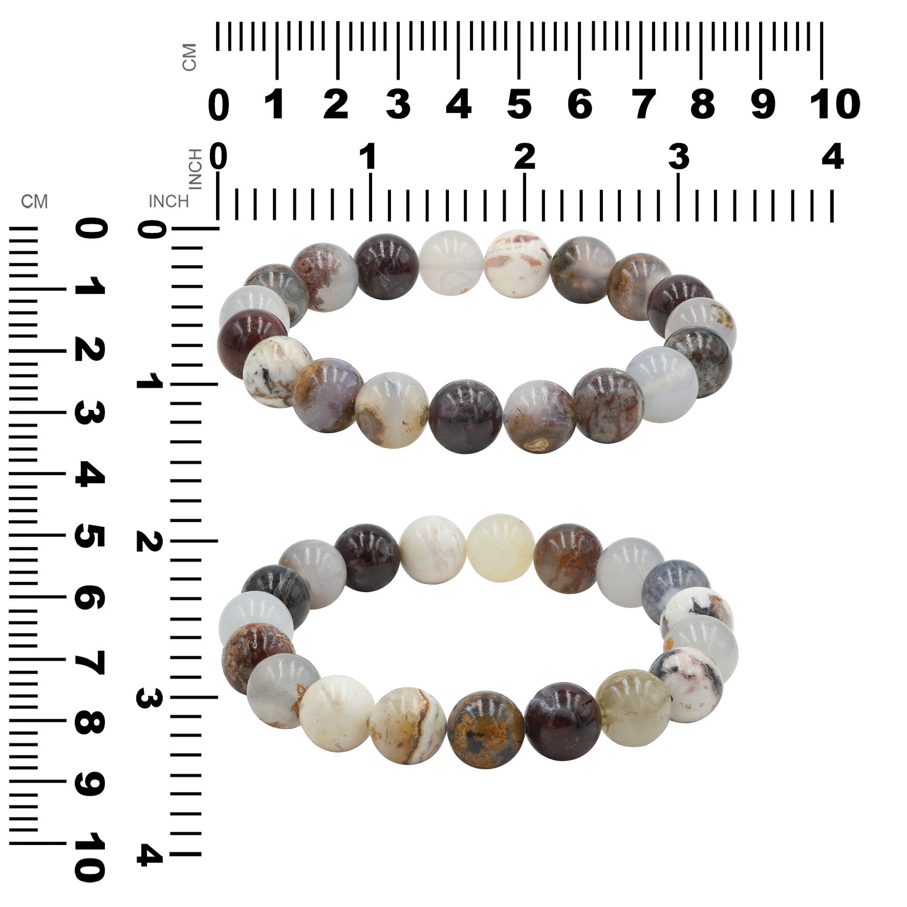 Pulsera elástica de cuentas de ágata Starborn Arizona Verde Valley