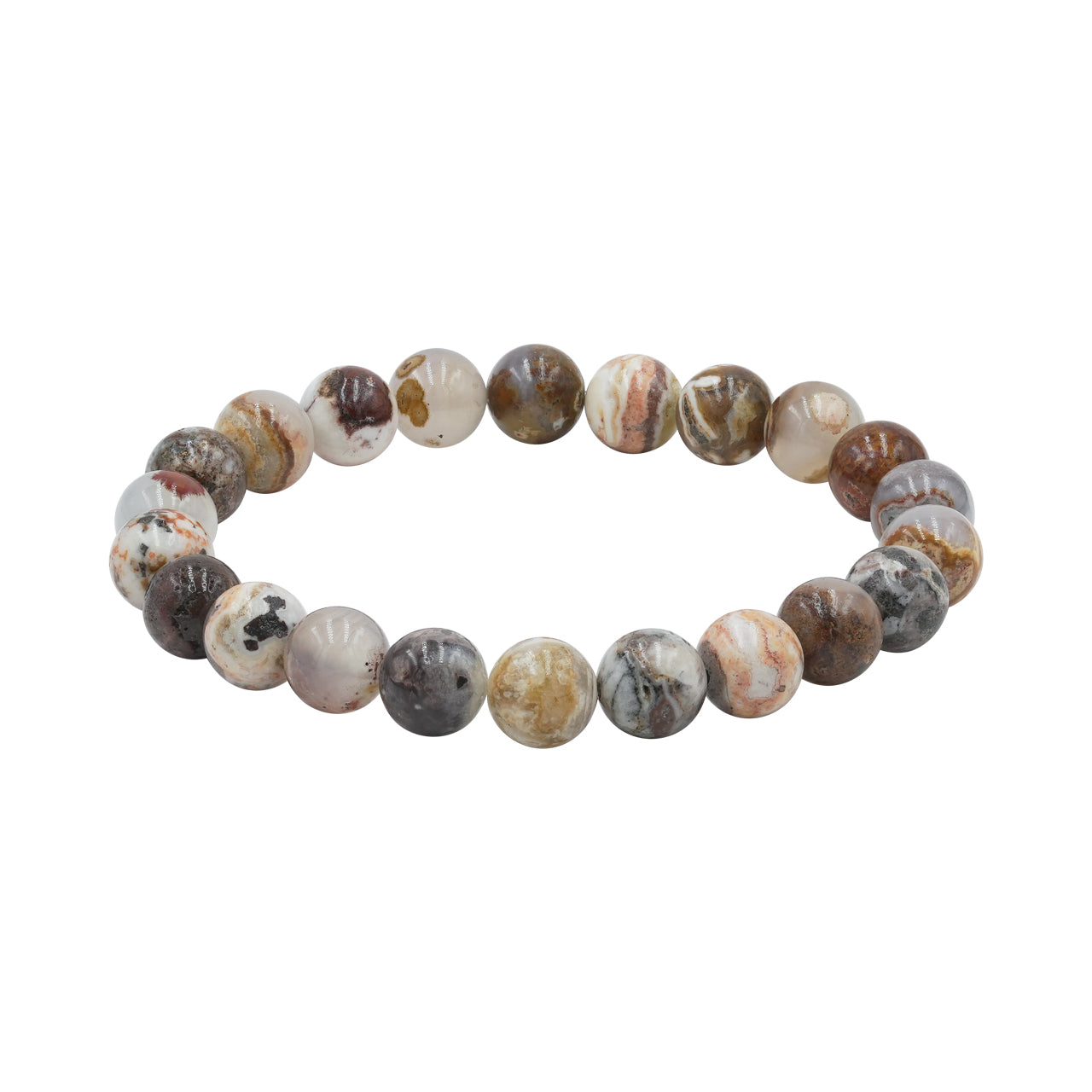 Pulsera elástica de cuentas de ágata Starborn Arizona Verde Valley