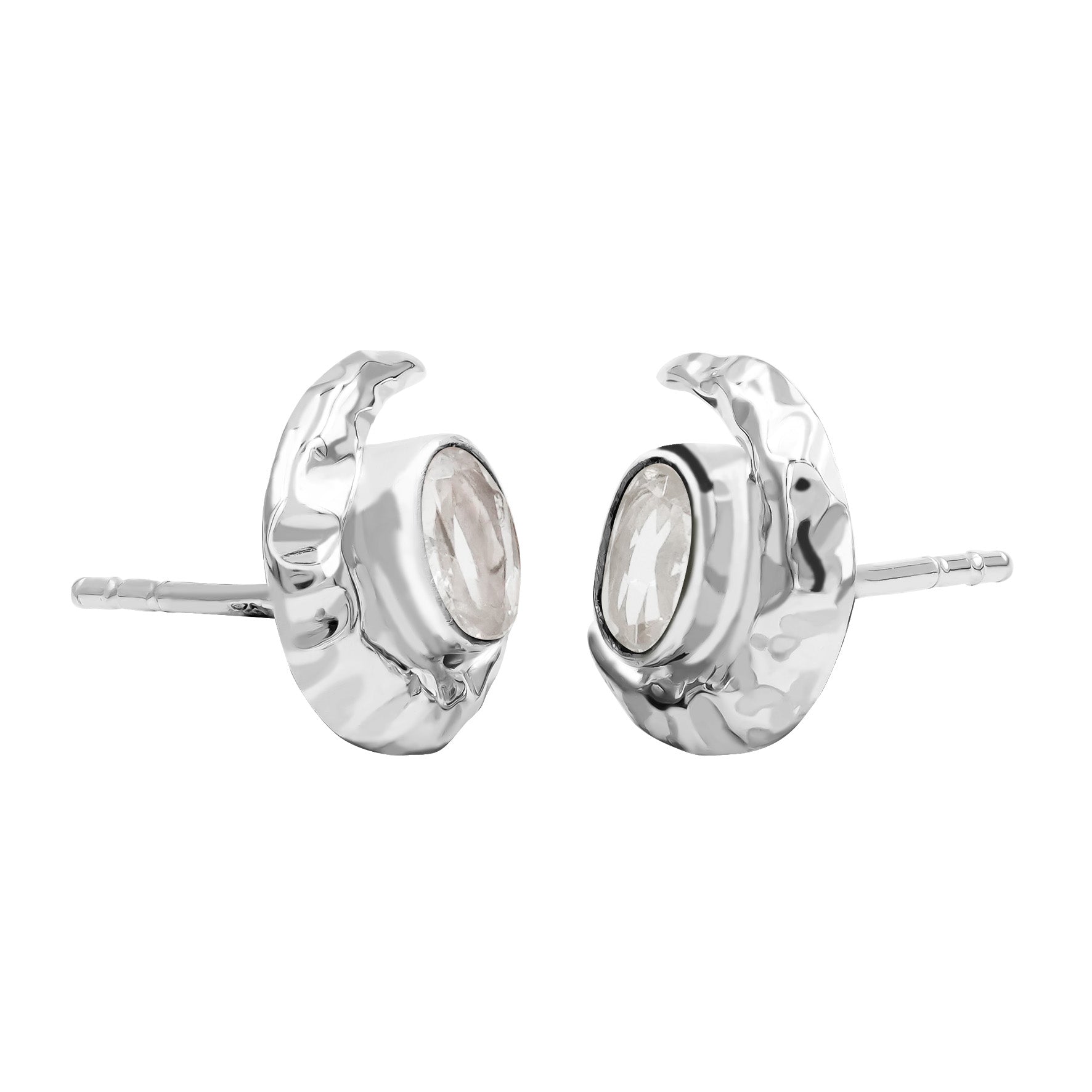 Starborn – Getrommelte Karneol-Ohrstecker im Ohrstecker-Stil, Sterlingsilber