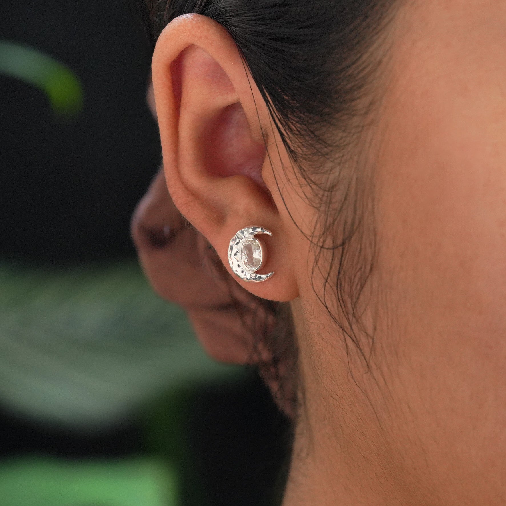 Starborn – Getrommelte Karneol-Ohrstecker im Ohrstecker-Stil, Sterlingsilber