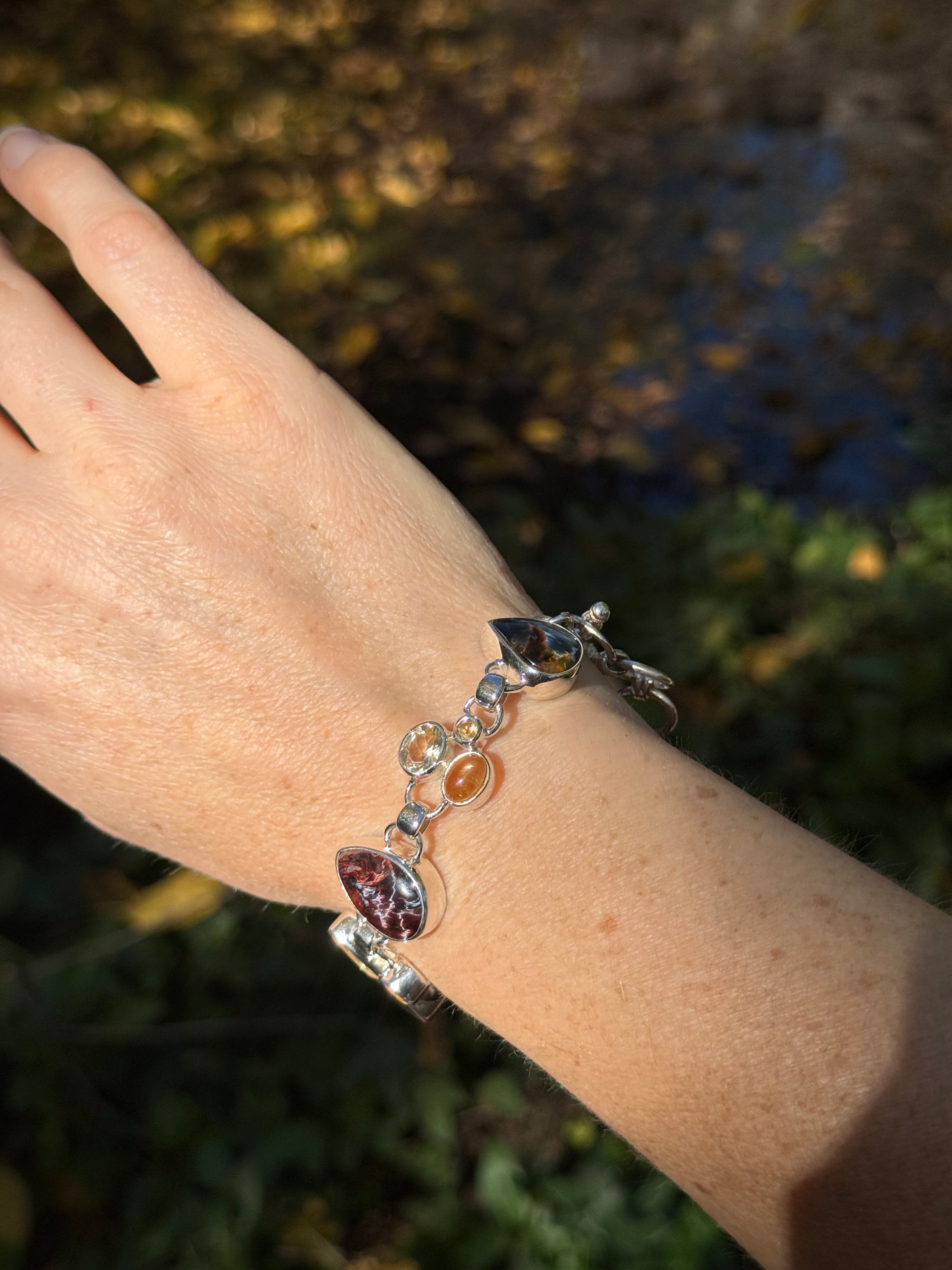 Starborn Pietersite Bracelet in Sterling Silver