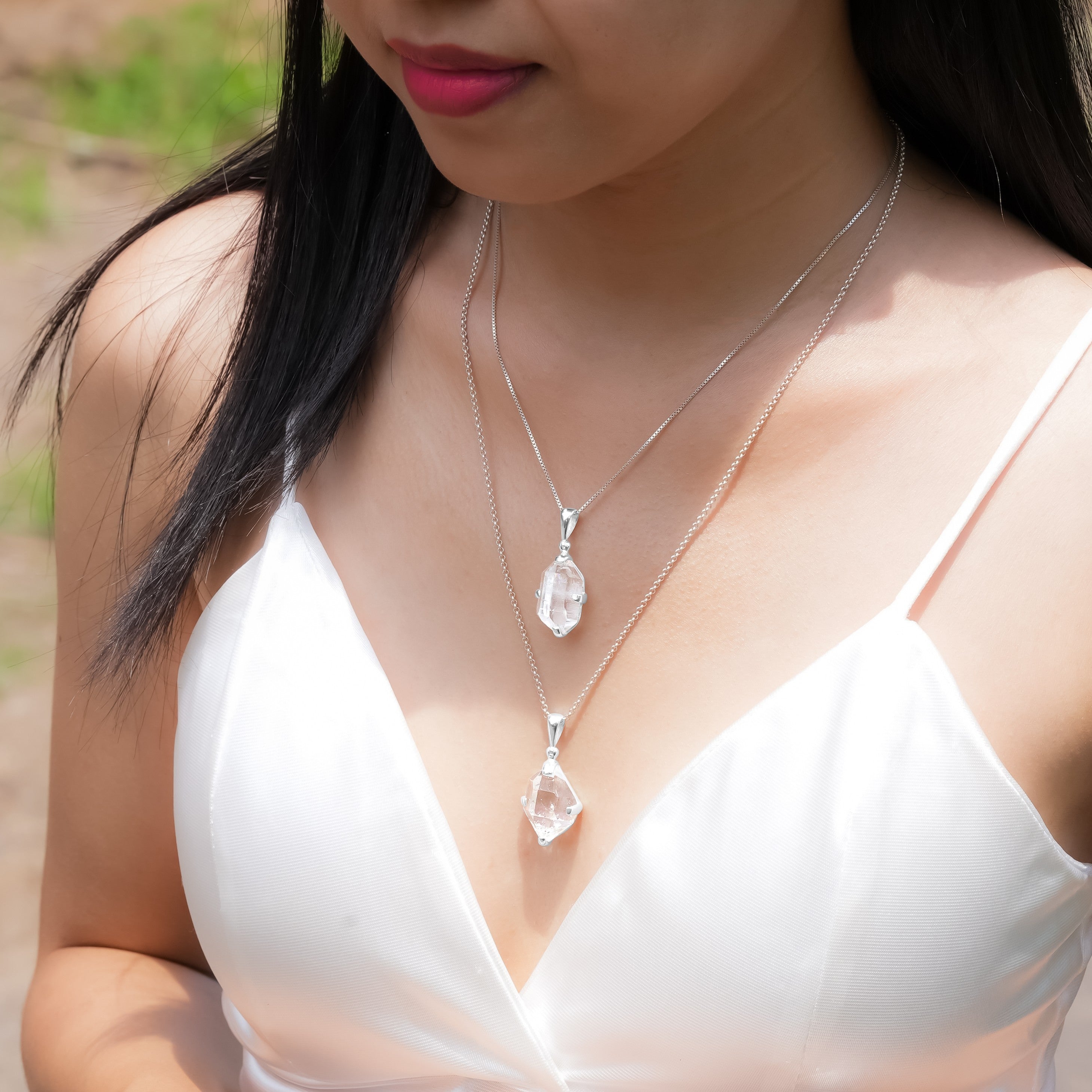 Starborn Herkimer Diamant-Anhänger in Sterling Silber