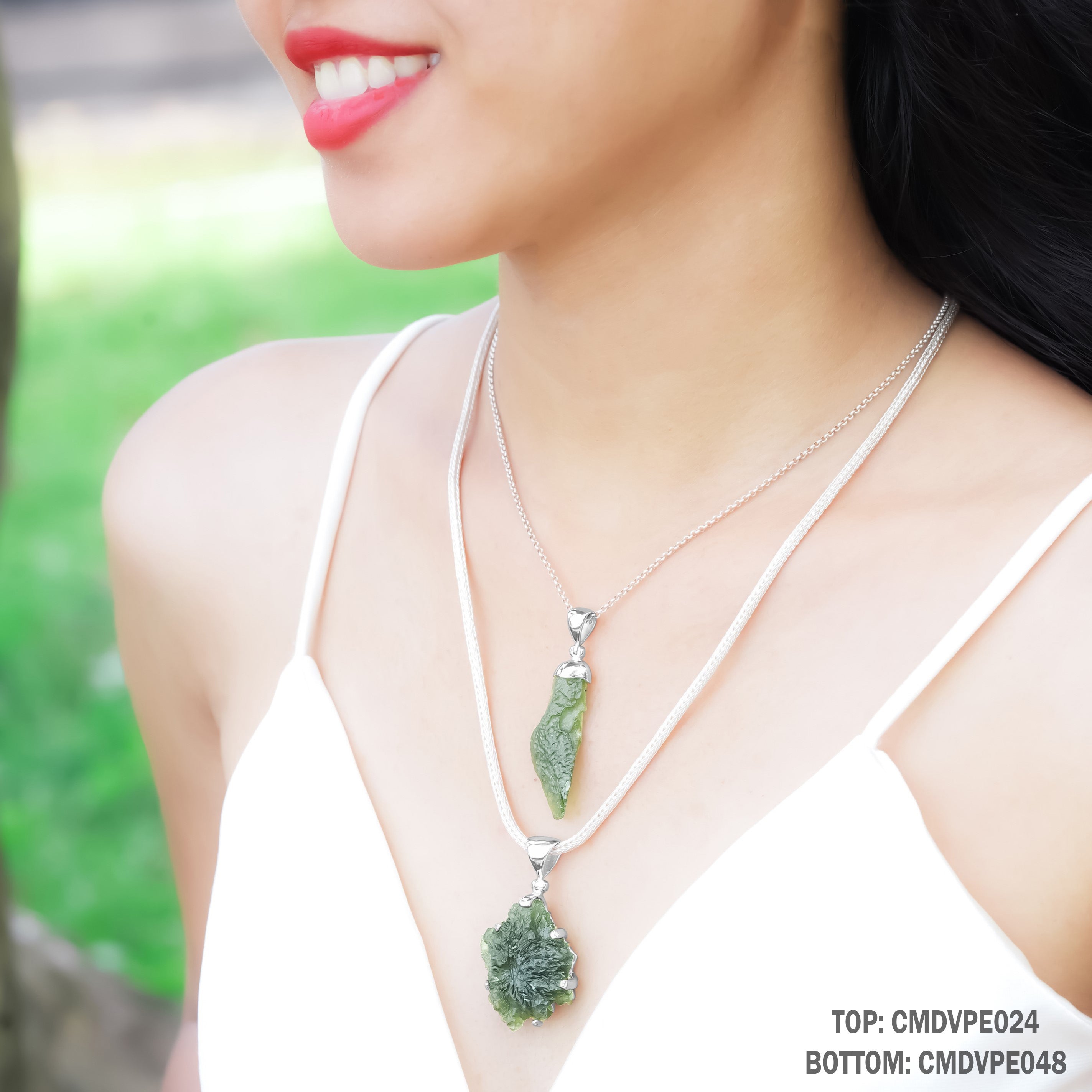Starborn Sterling Silver Natural (20-30ct) Moldavite Pendant