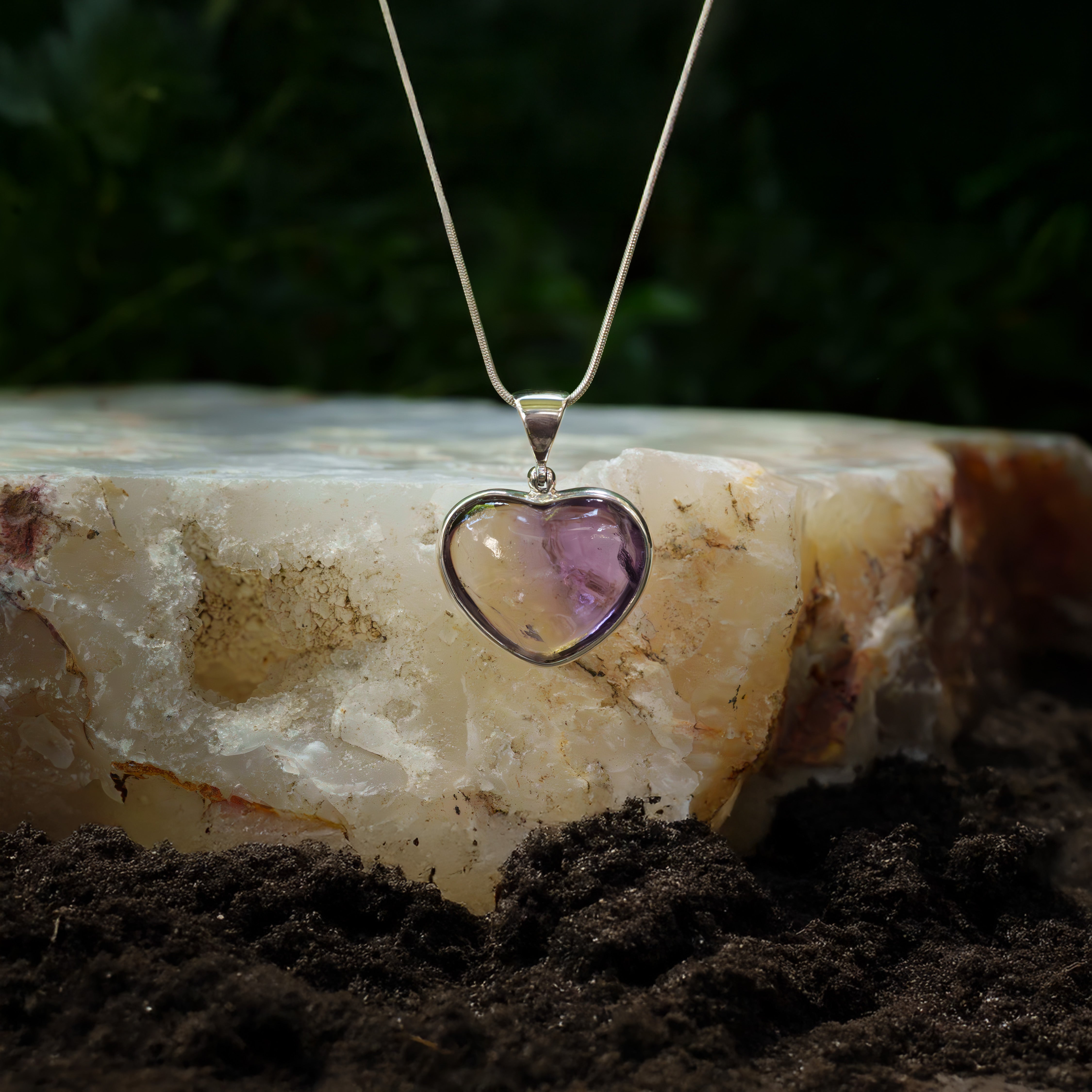 Starborn Ametrine Heart Pendant in Sterling Silver - 1 Piece