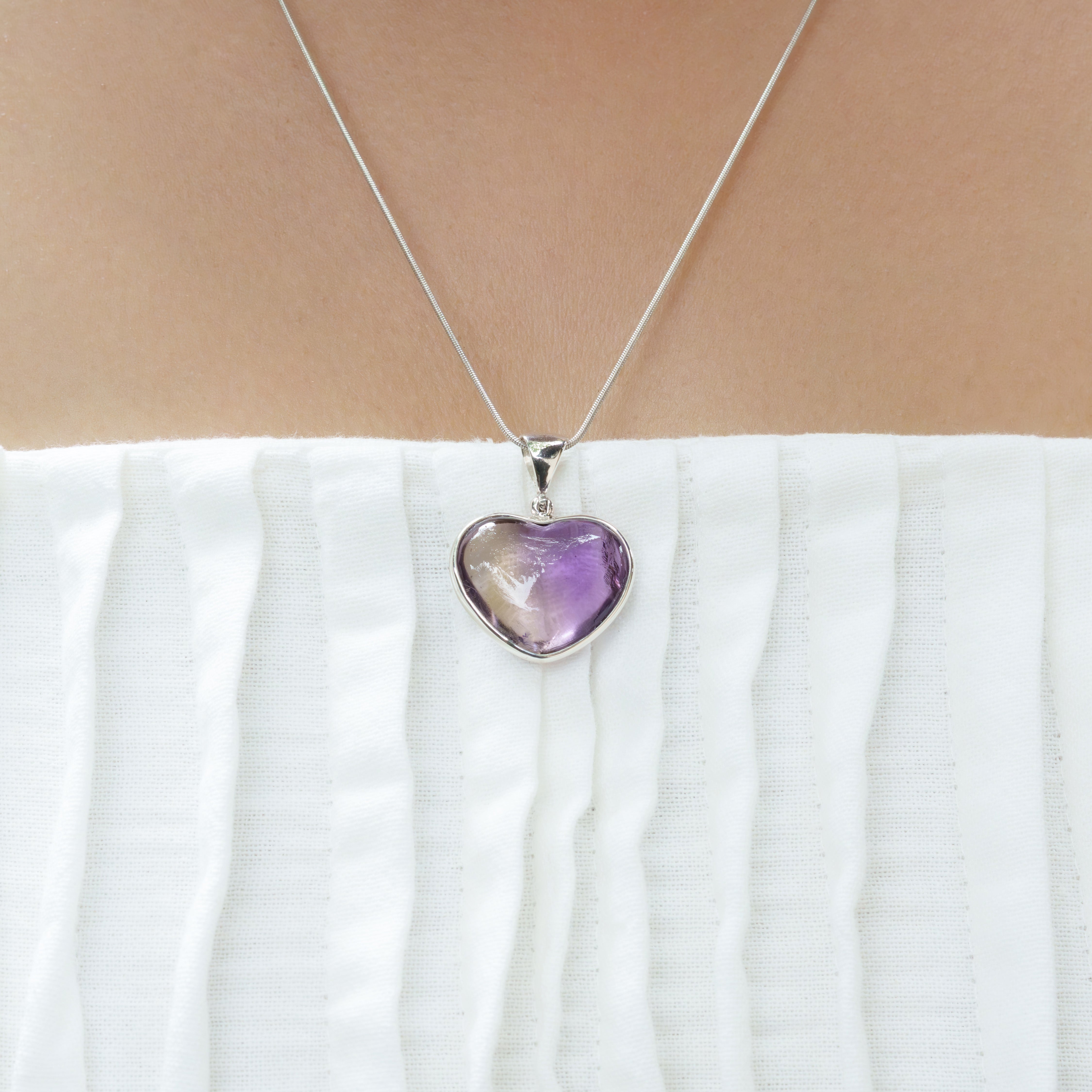 Starborn Ametrine Heart Pendant in Sterling Silver - 1 Piece