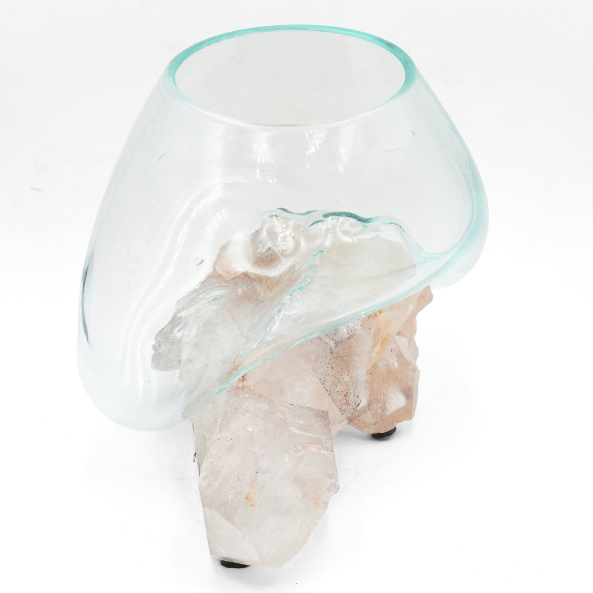 Starborn Handblown Molten Glass Bowl on Brazilian Quartz