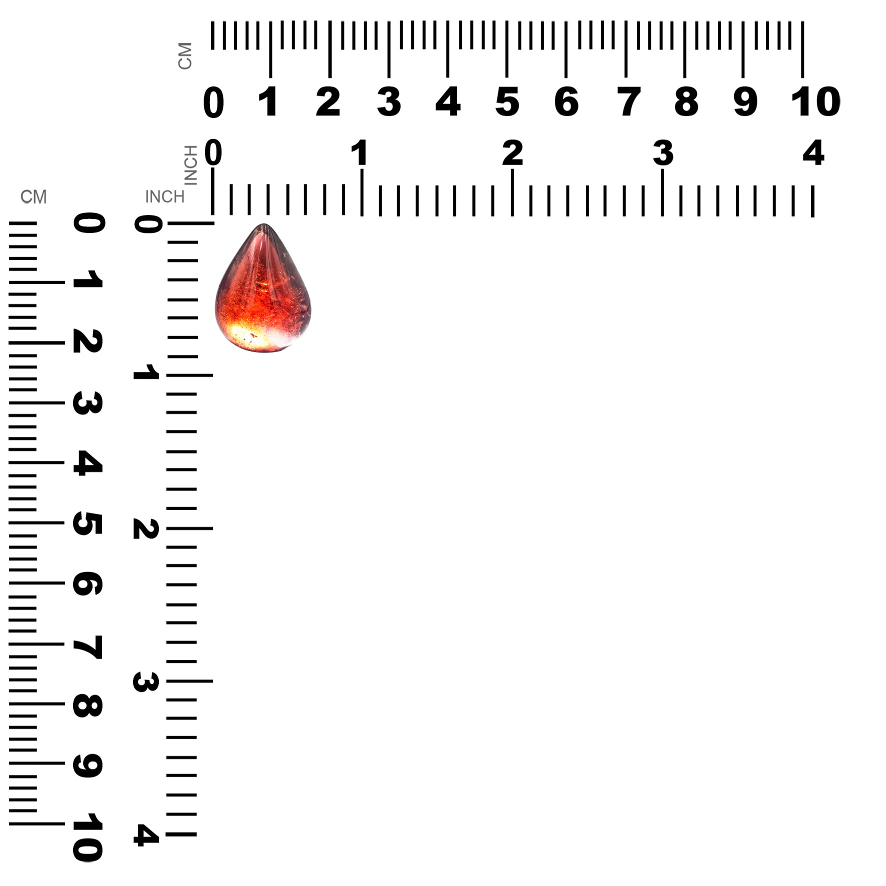 Starborn Brazilian Spessartite Garnet Pear Cabochon 28 cts - 1 Piece