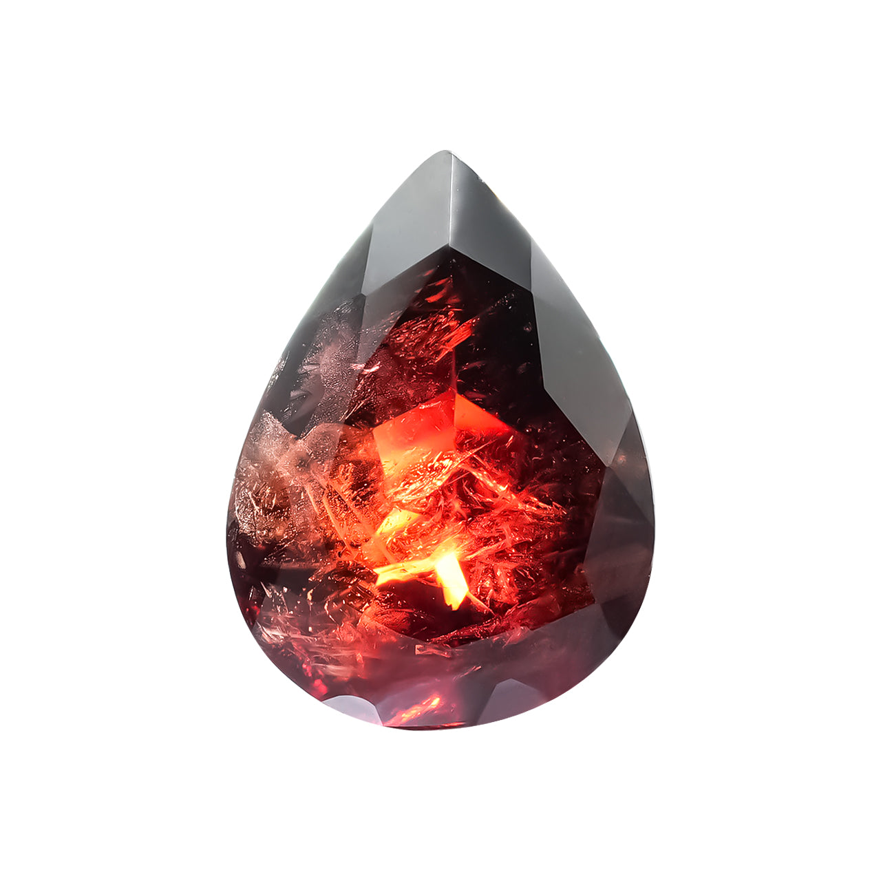 Starborn Brazilian Spessartite Garnet Faceted Pear Cabochon 26 cts - 1 Piece