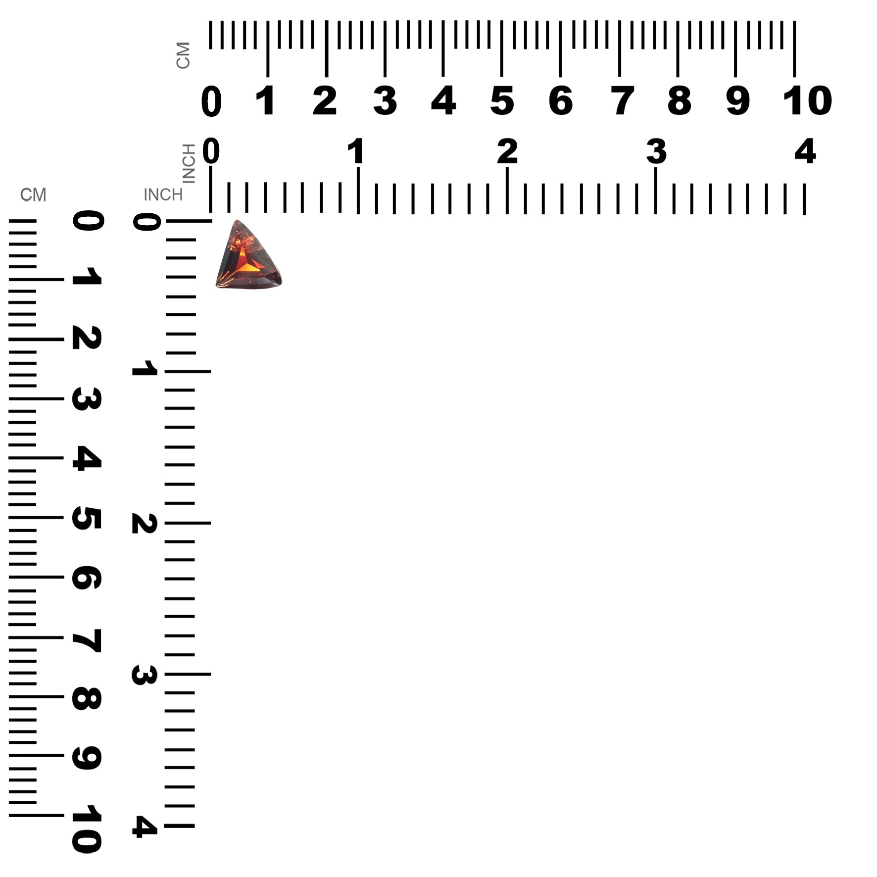 Starborn Brazilian Spessartite Garnet Faceted Triangular Cabochon 6.5 cts - 1 Piece