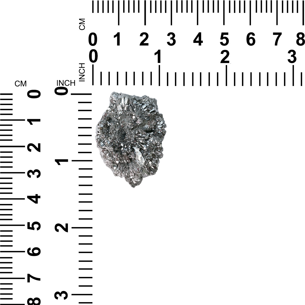 Starborn Drusy Quartz Silver Rosette 37mm – 1 Piece