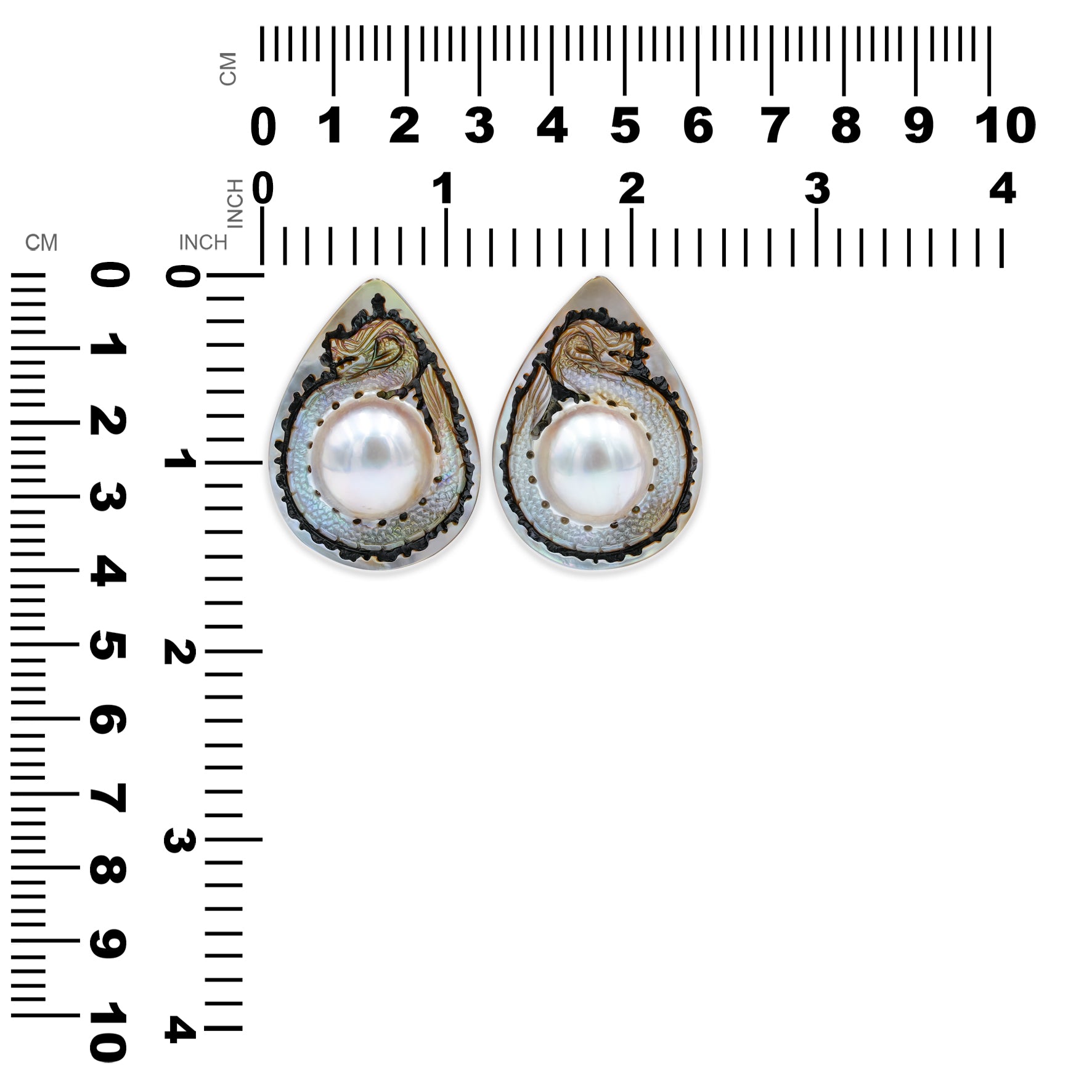 Pear Mabe Pearl Dragon Carving