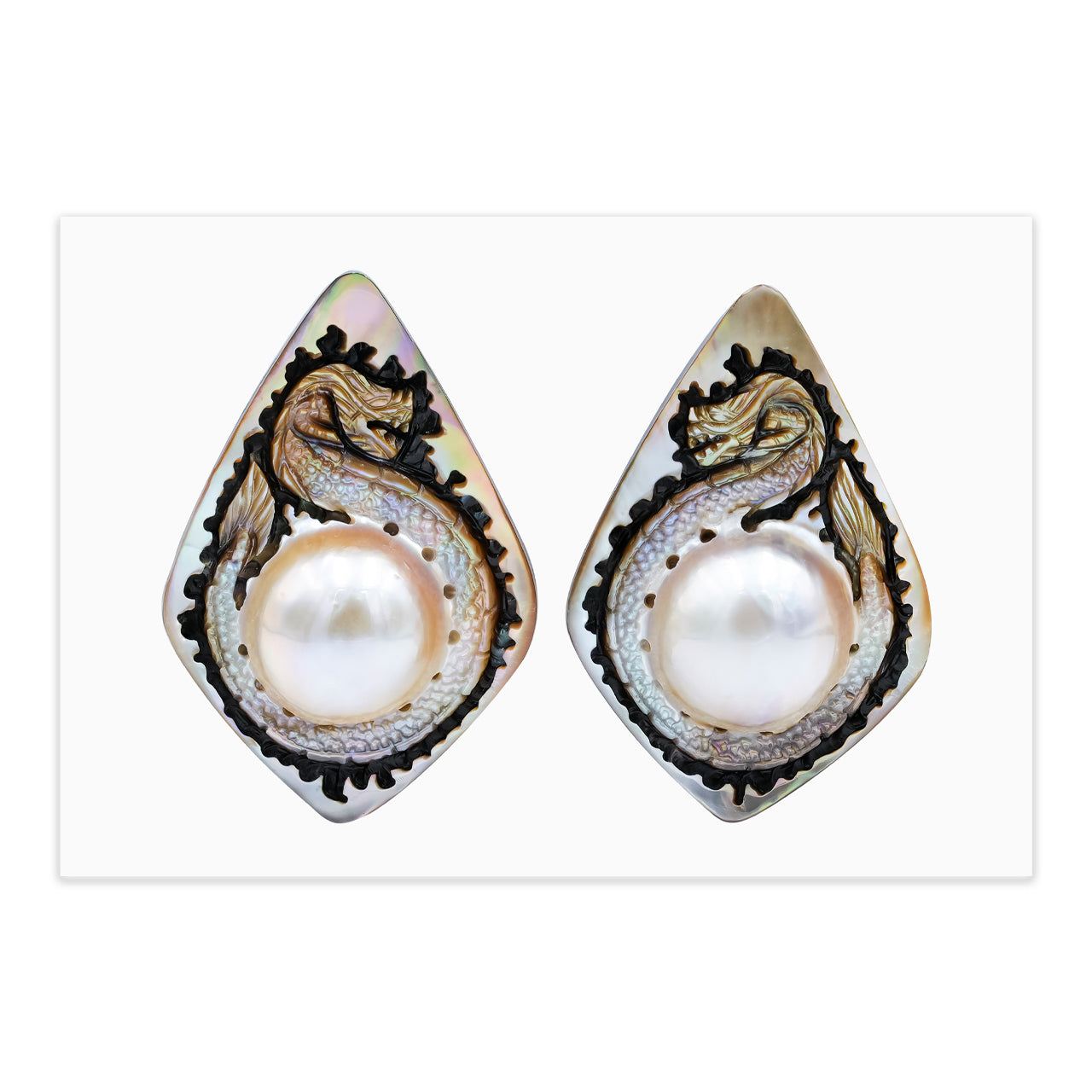 Mabe Pearl Dragon Carving