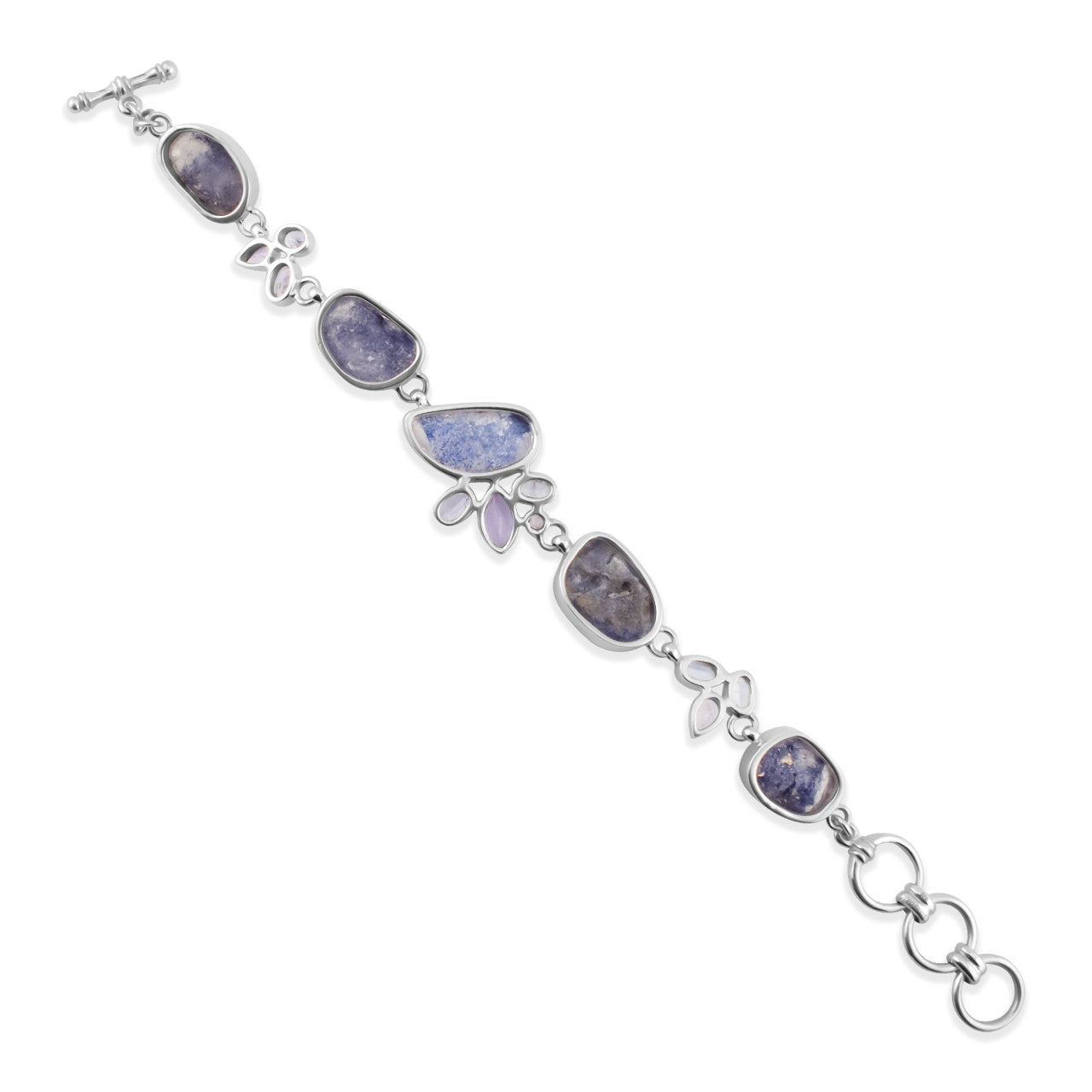 Starborn Blue Dumortierite with Tanzanite Bracelet in Sterling Silver