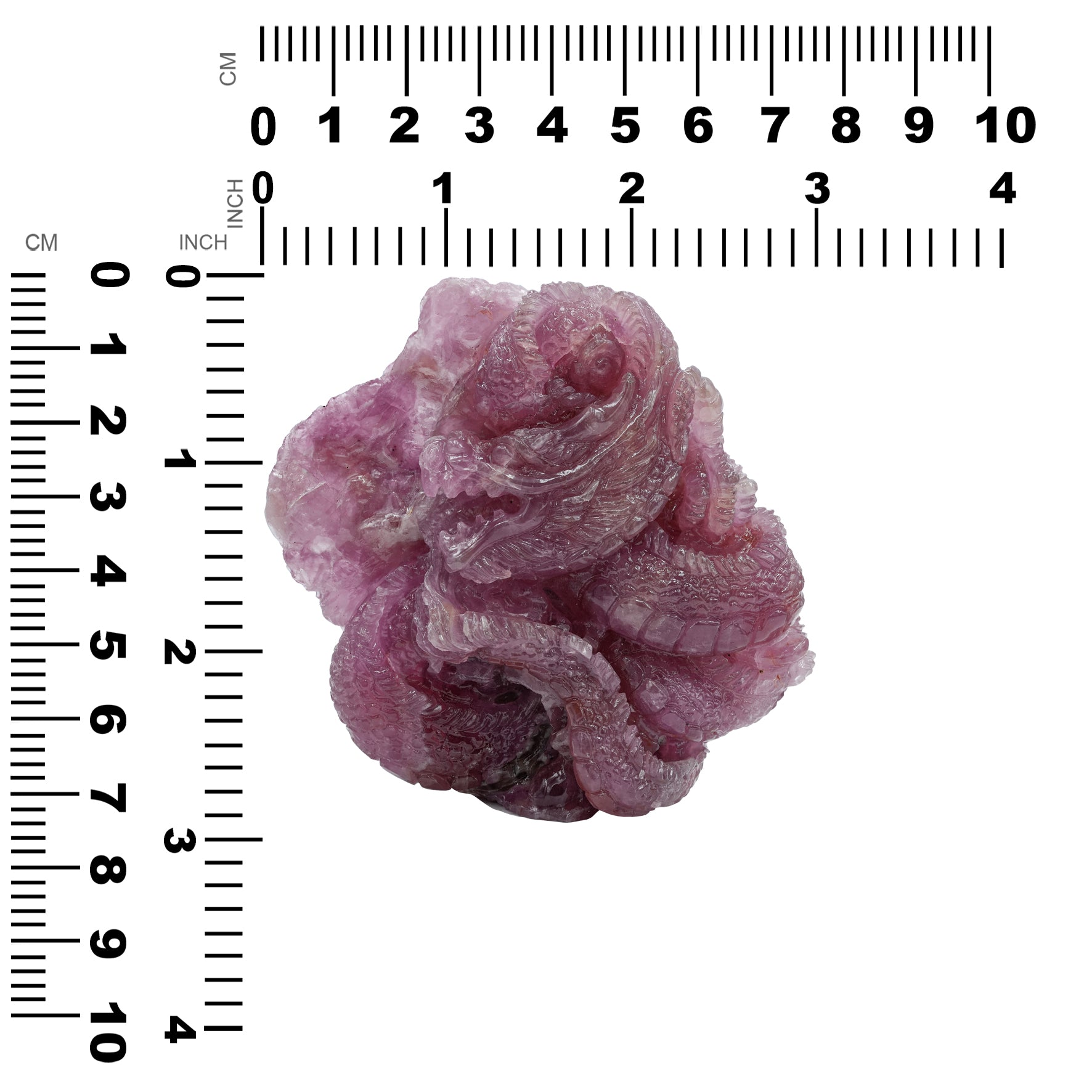 Hand Carved Pink Cobalto Calcite Dragon Carving 755 cts