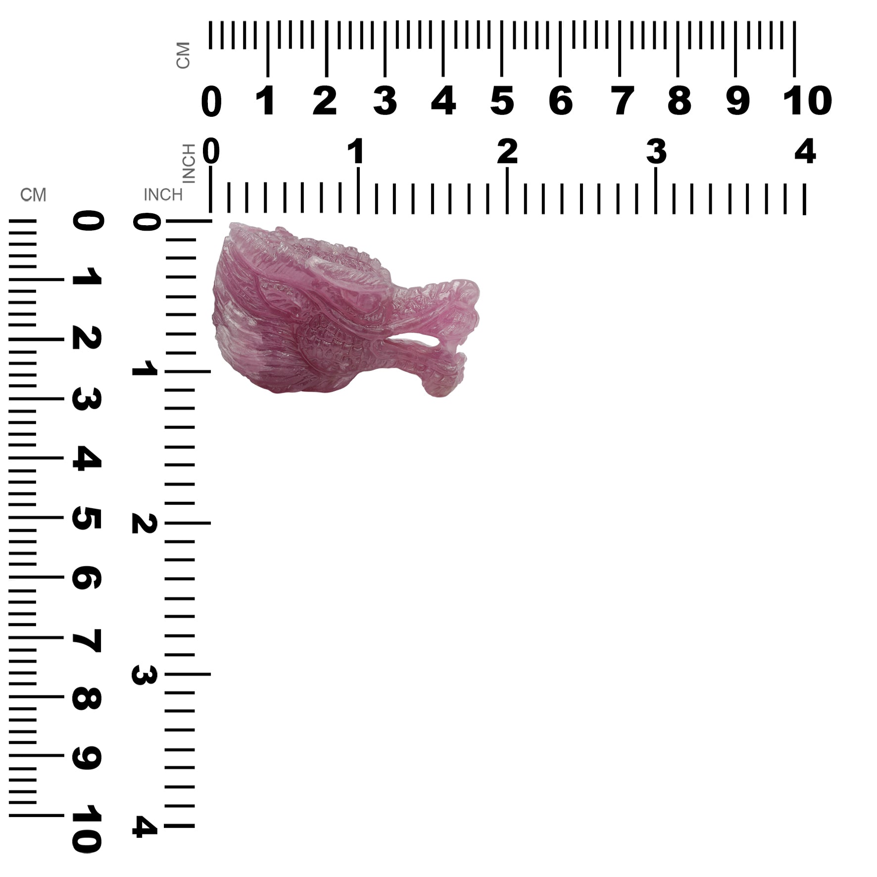 Hand Carved Pink Cobalto Calcite Dragon Head Carving 200 cts
