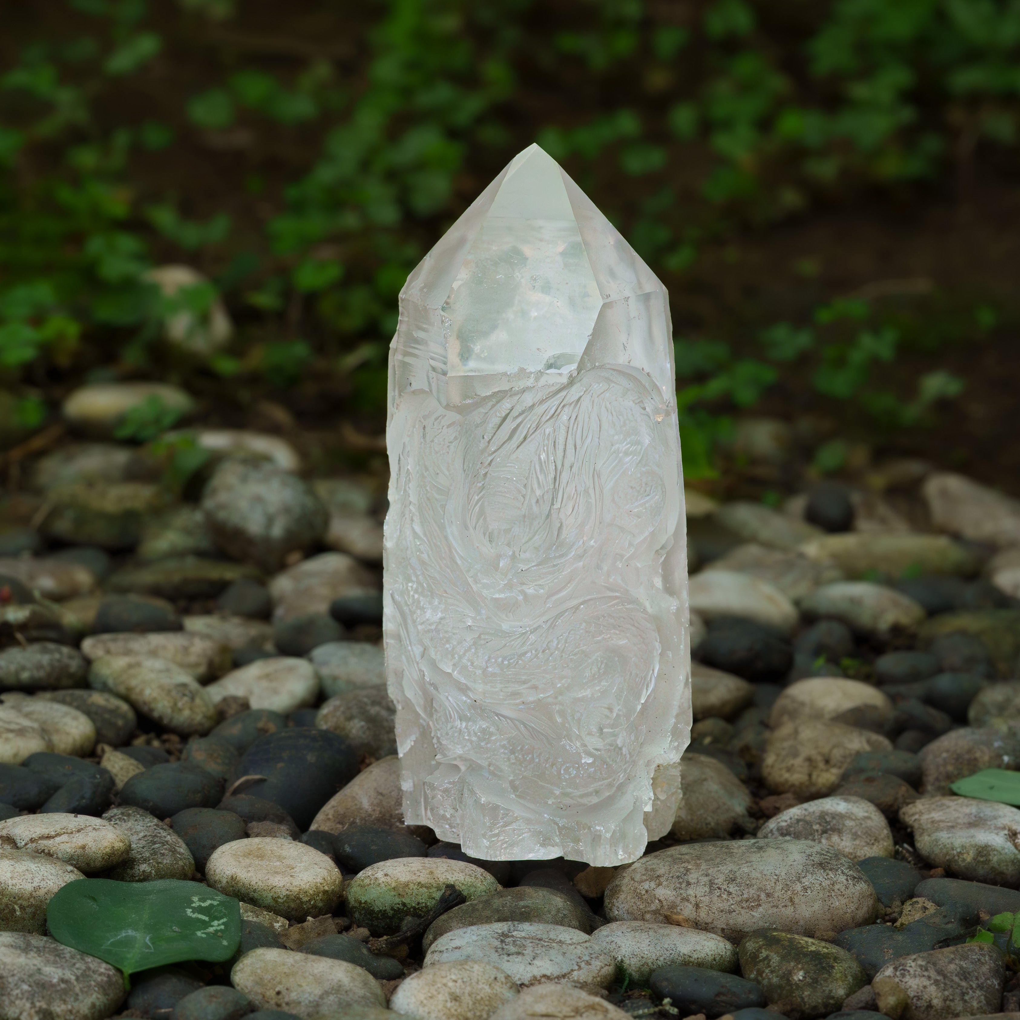 Starborn Hand Carved Quartz Dragon Carving - 1 Piece
