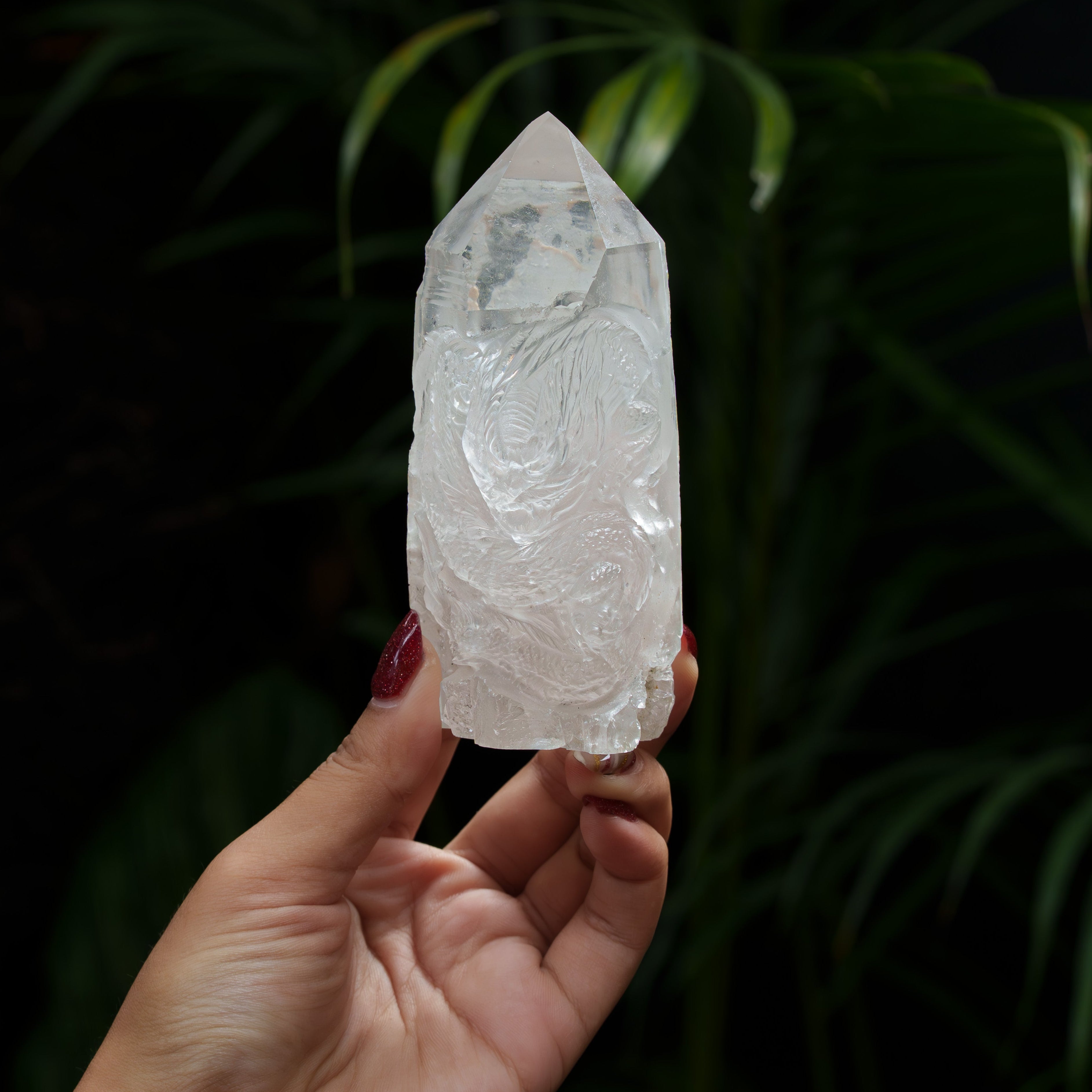Starborn Hand Carved Quartz Dragon Carving - 1 Piece