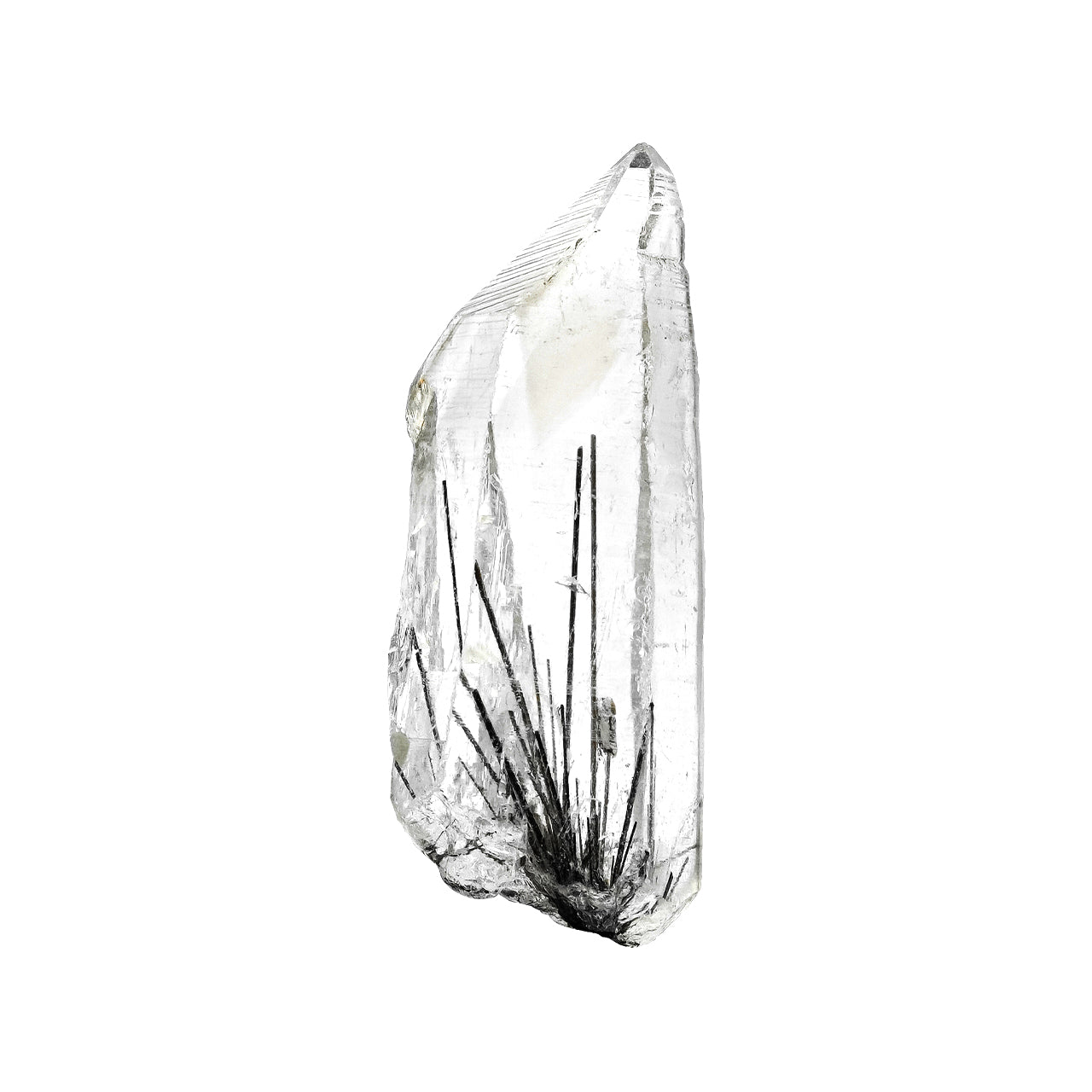 Clear Quartz Crystal with Black Rutile Collector's Specimen 20.5g