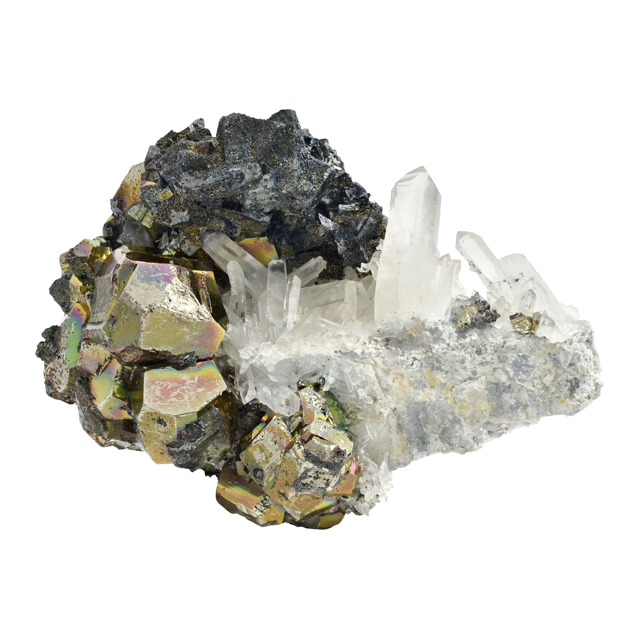 Rainbow Pyrite Crystal Specimen 2000 carats