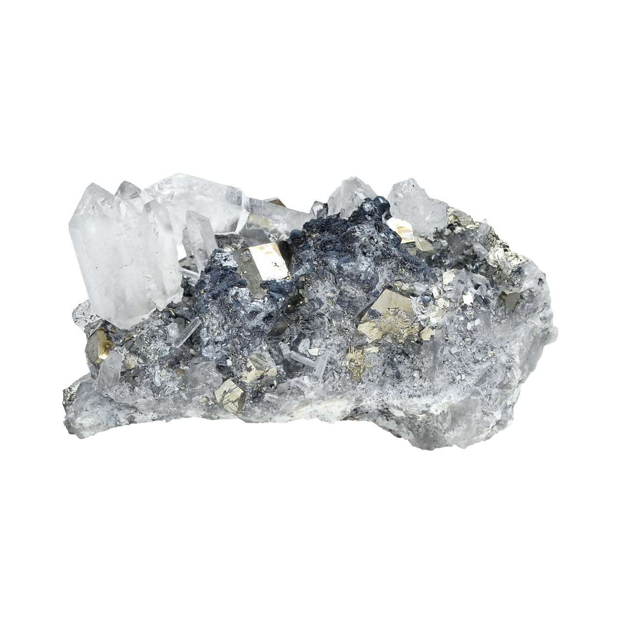 Pyrite in Quartz Crystal Specimen 236 carats