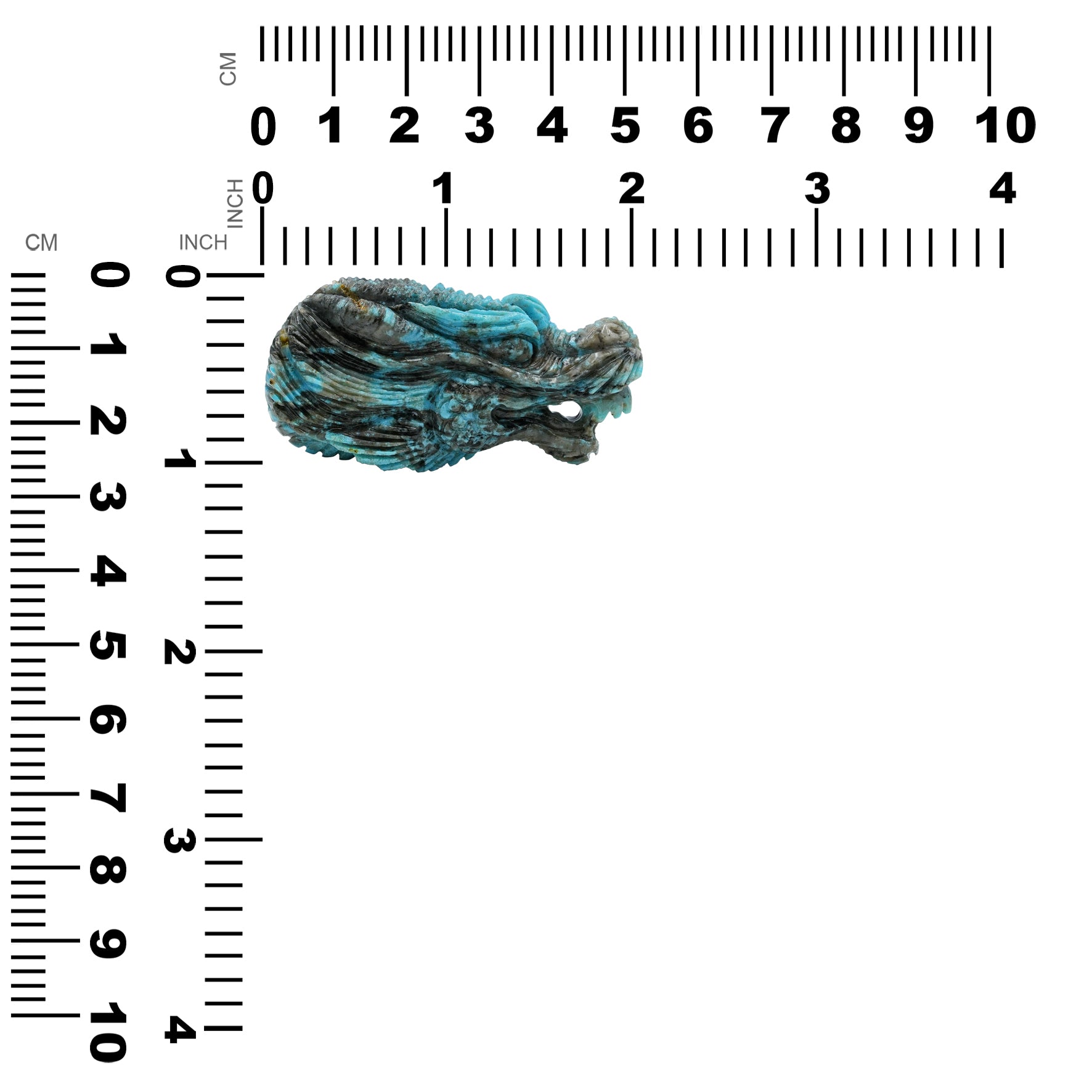 New Arizona Turquoise Dragon Head Carving