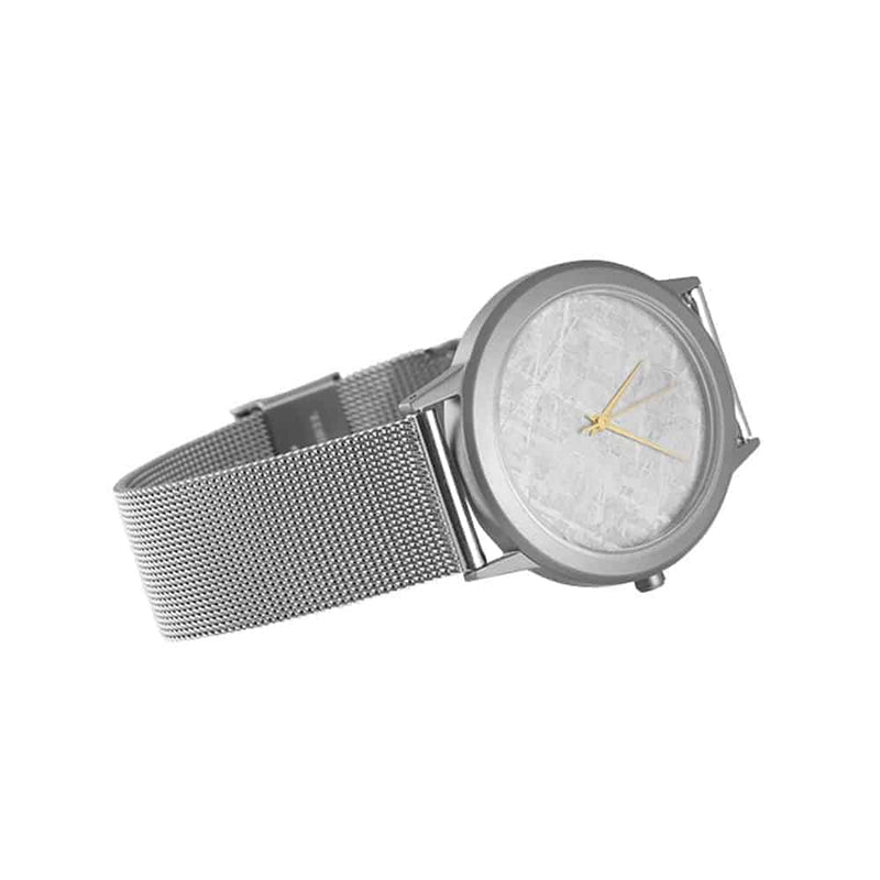 Starborn Gibeon Meteorite Kleine Armbanduhr mit 20 mm Zifferblatt und verstellbarem Mesh-Armband aus Edelstahl