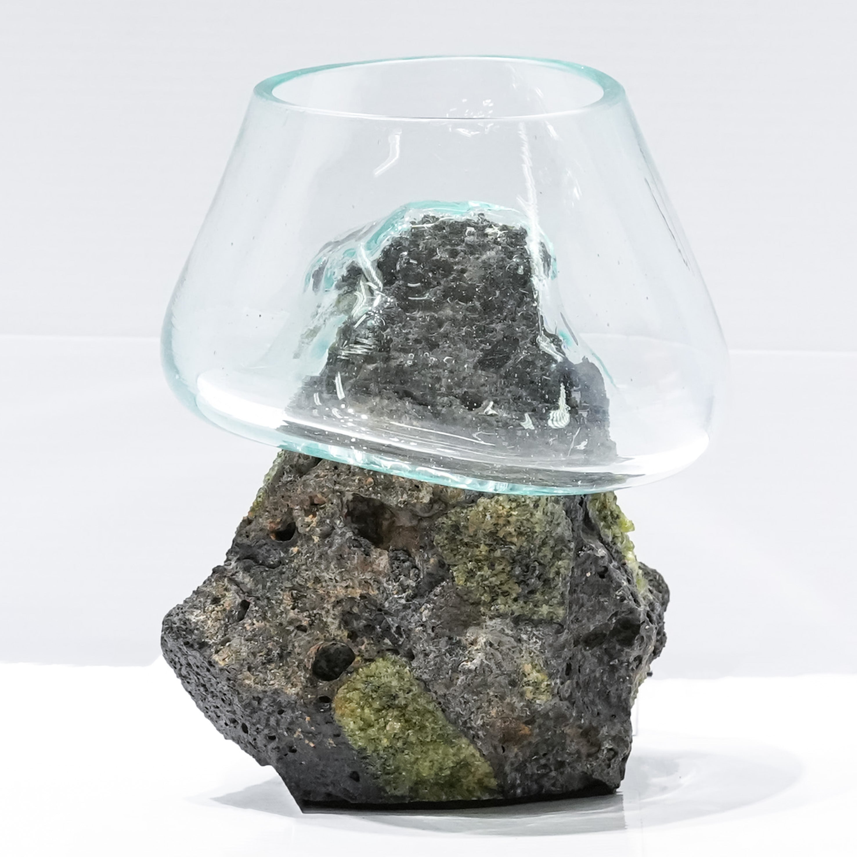 Starborn Molten Glass Display Bowl on Arizona Peridot