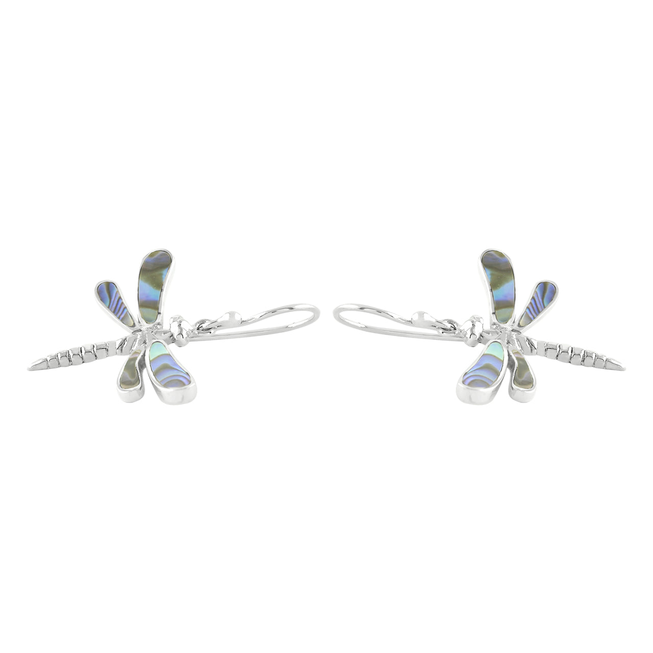 Abalone Shell Dragonfly Earrings