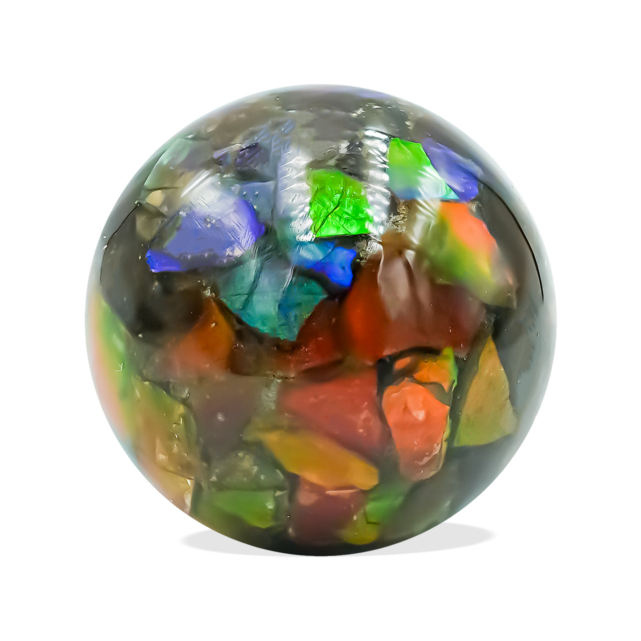 14 mm Ammolite Beads with Drill