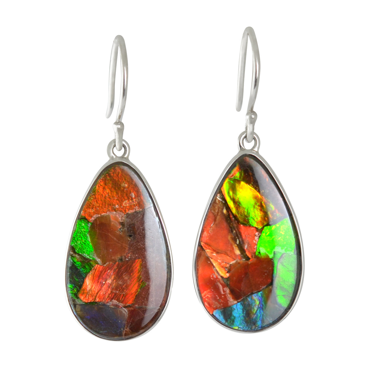 Ammolite Pear Earrings