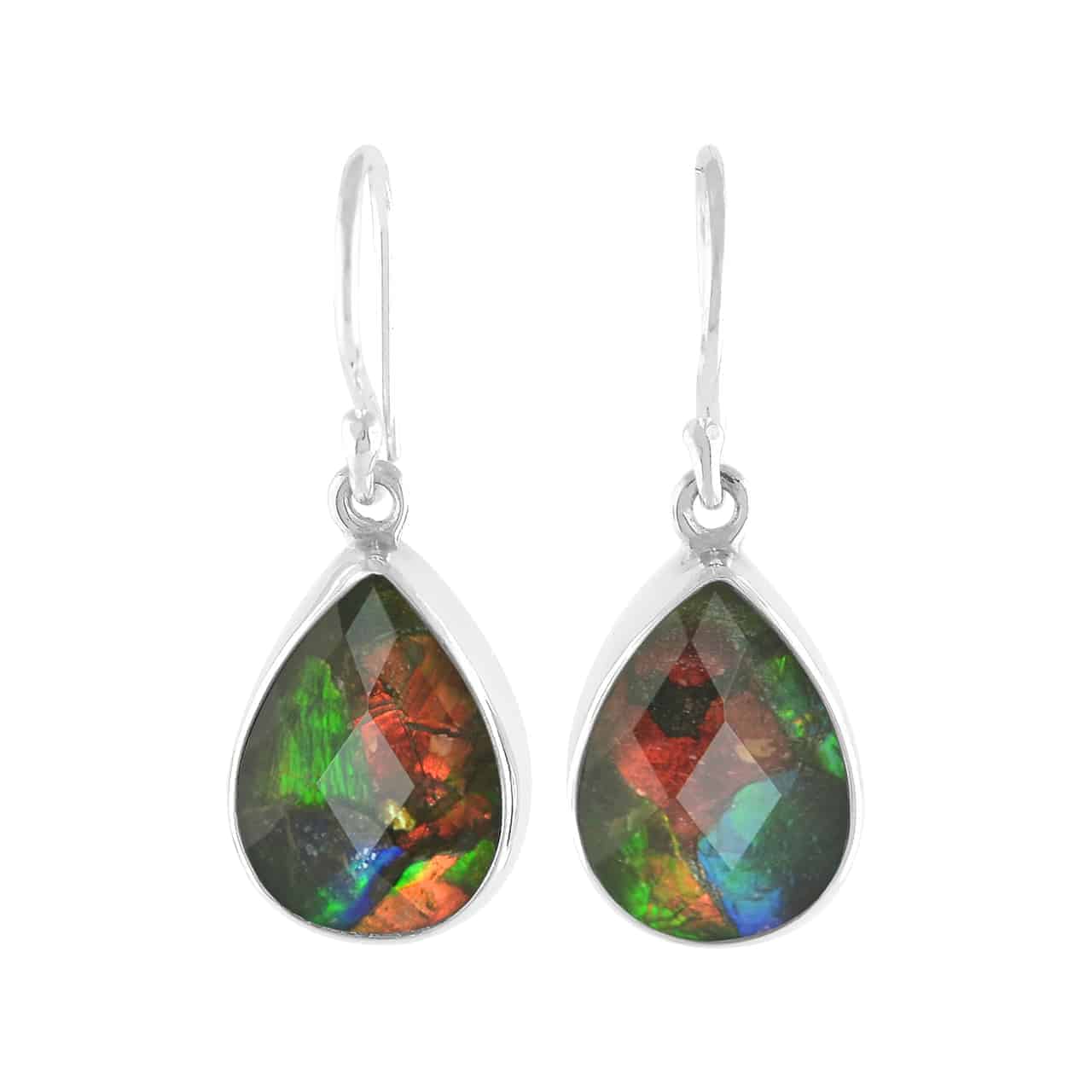 Ammolite & Faceted Crystal Top
