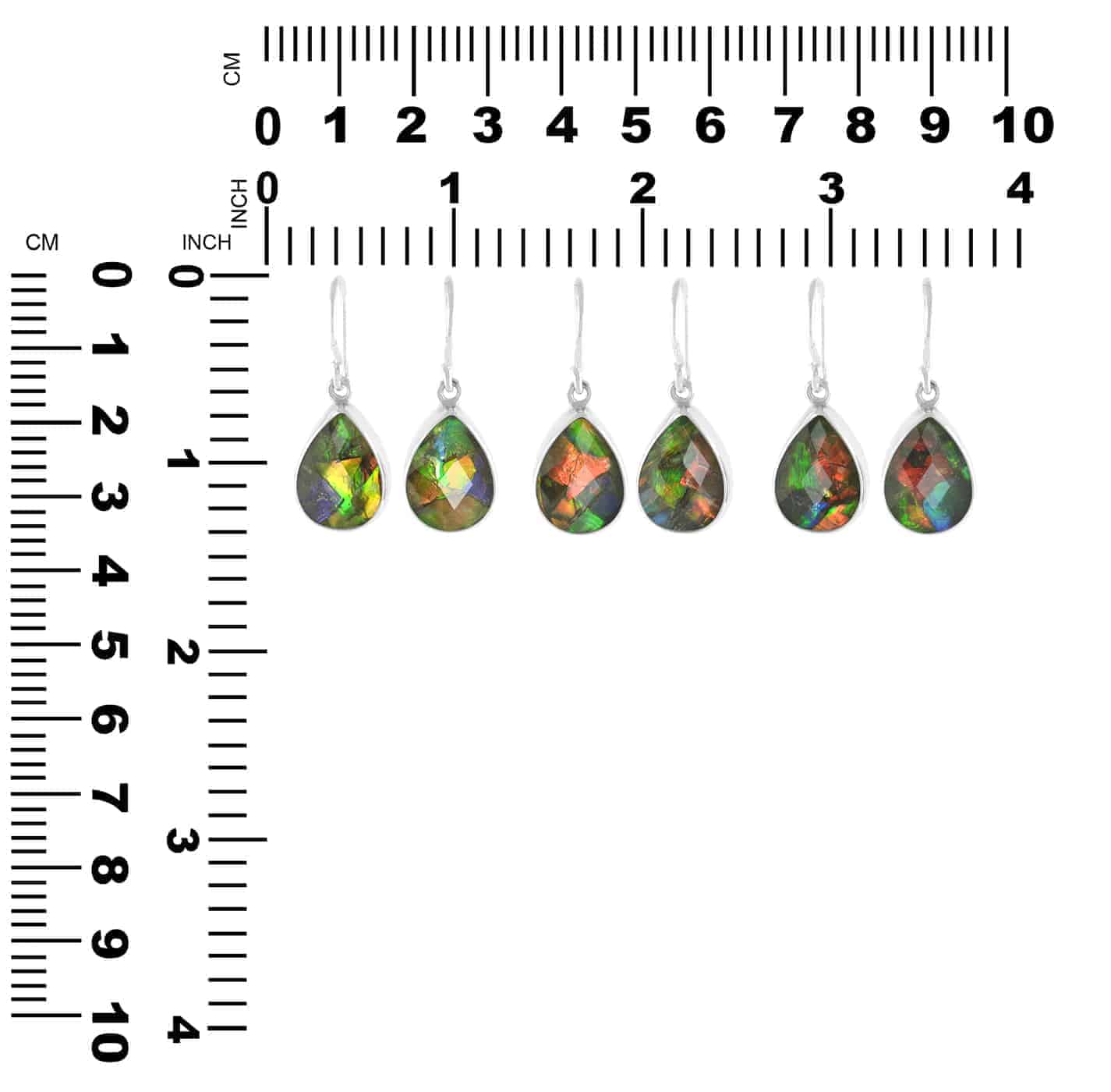 Ammolite & Faceted Crystal Top