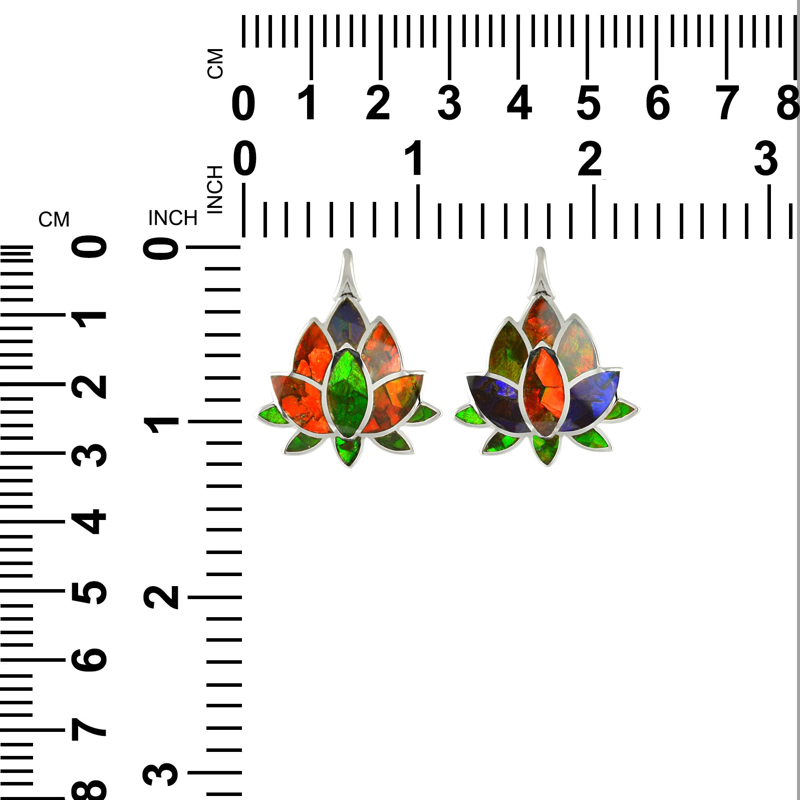 Ammolite Lotus Pendant