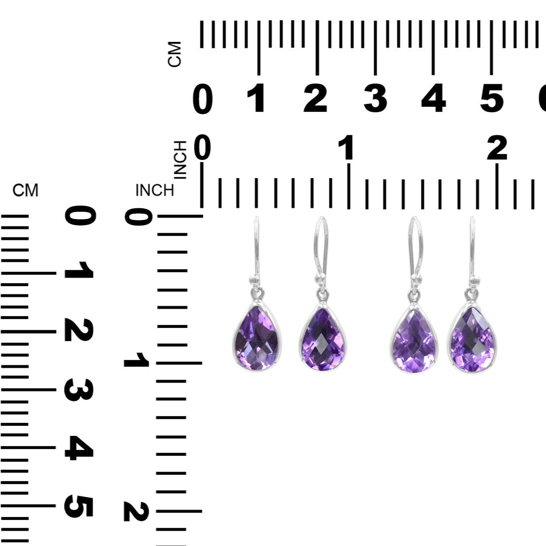 Faceted Amethyst Earrings