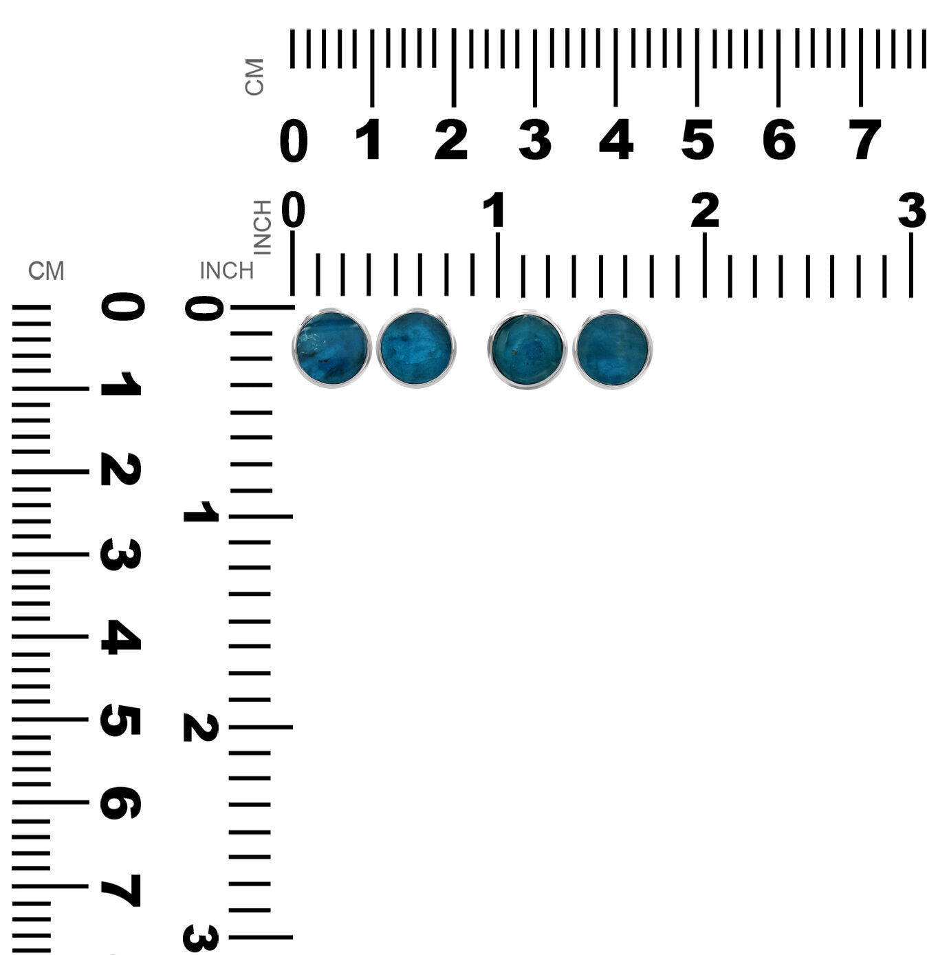 Blue Apatite Post Earrings 8mm