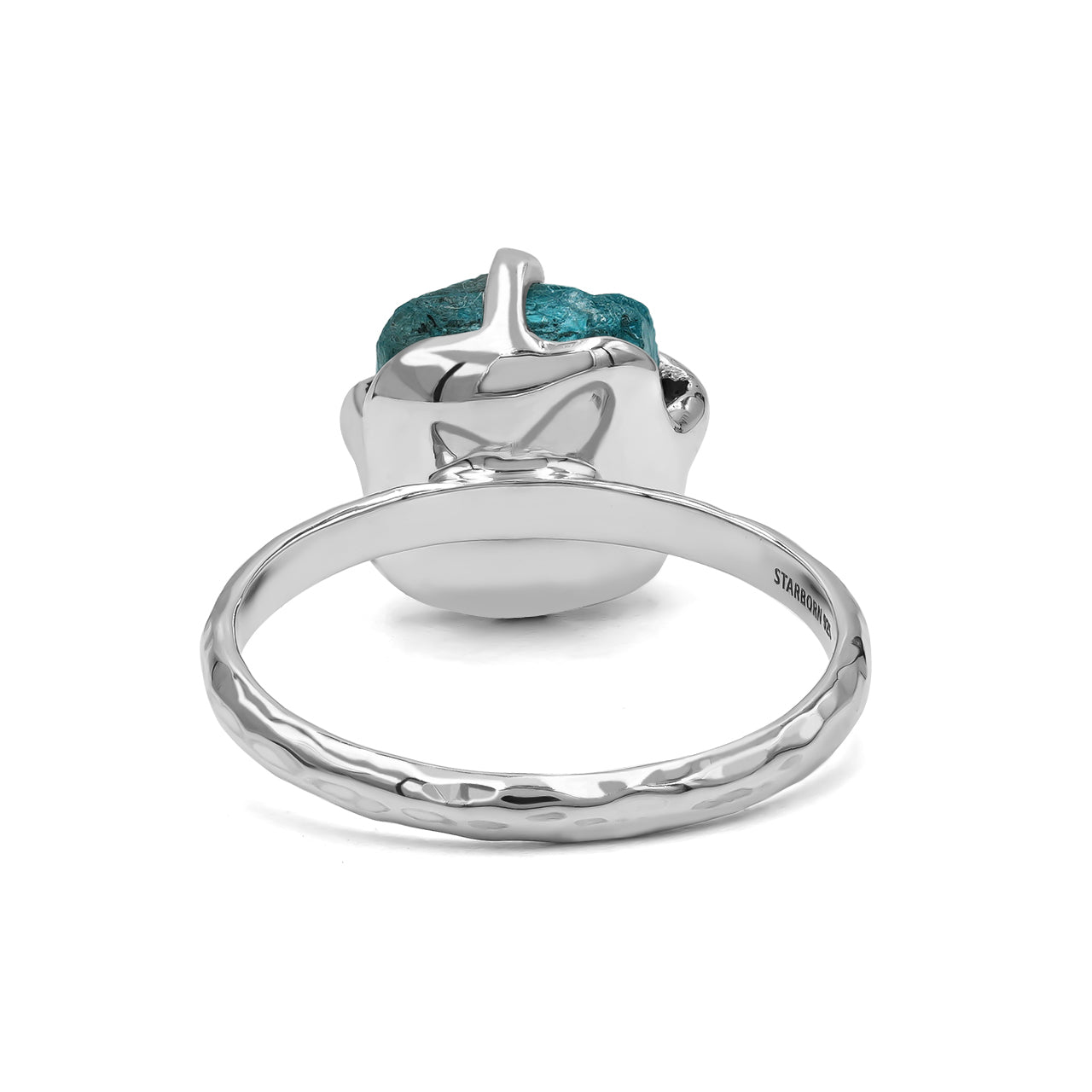 Charming Apatite Rough Prong Set Ring