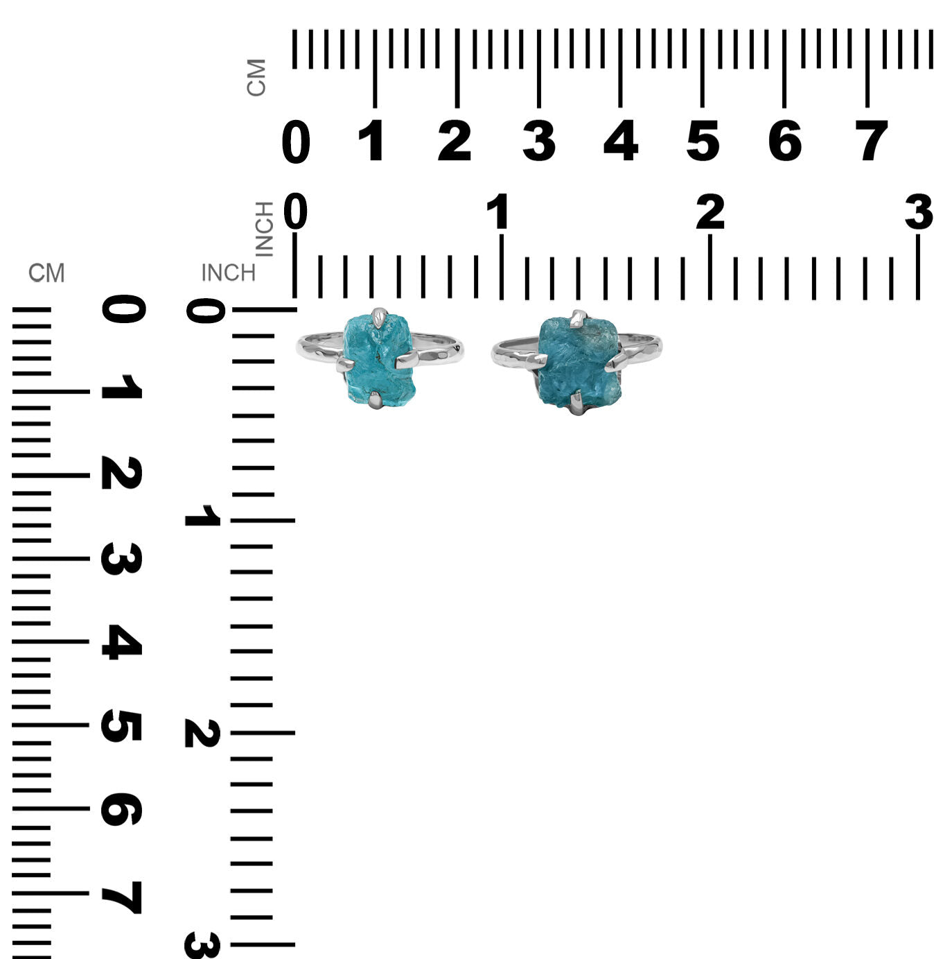 Charming Apatite Rough Prong Set Ring