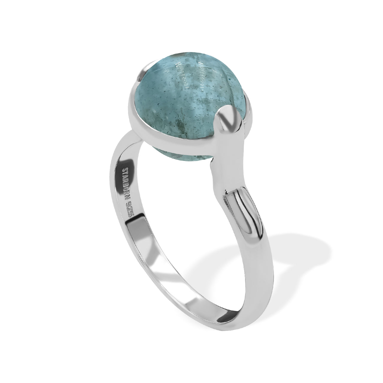 Aquamarine Sphere Ring