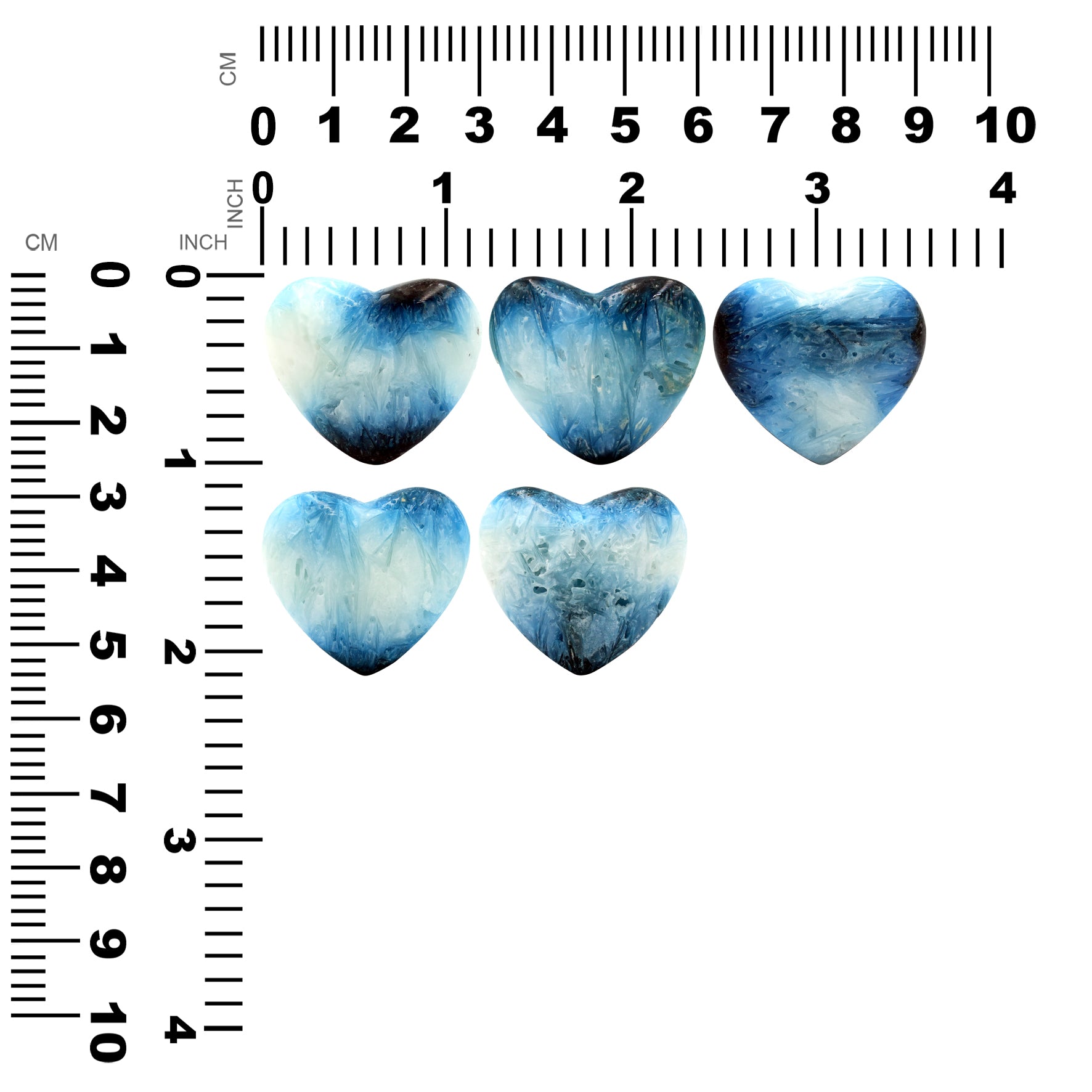 Blue Ice Heart Medium