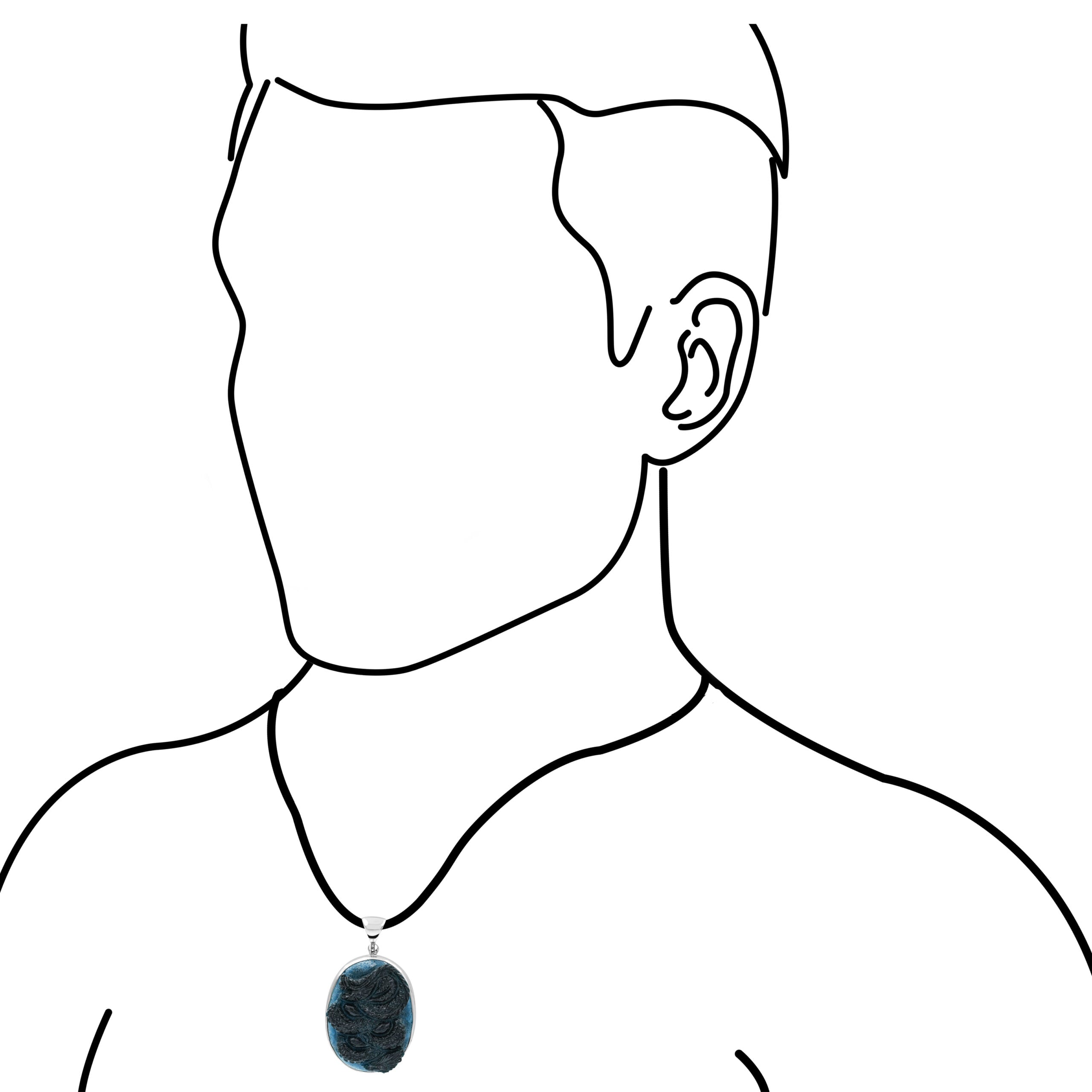 Blue Ice Carved Dragon