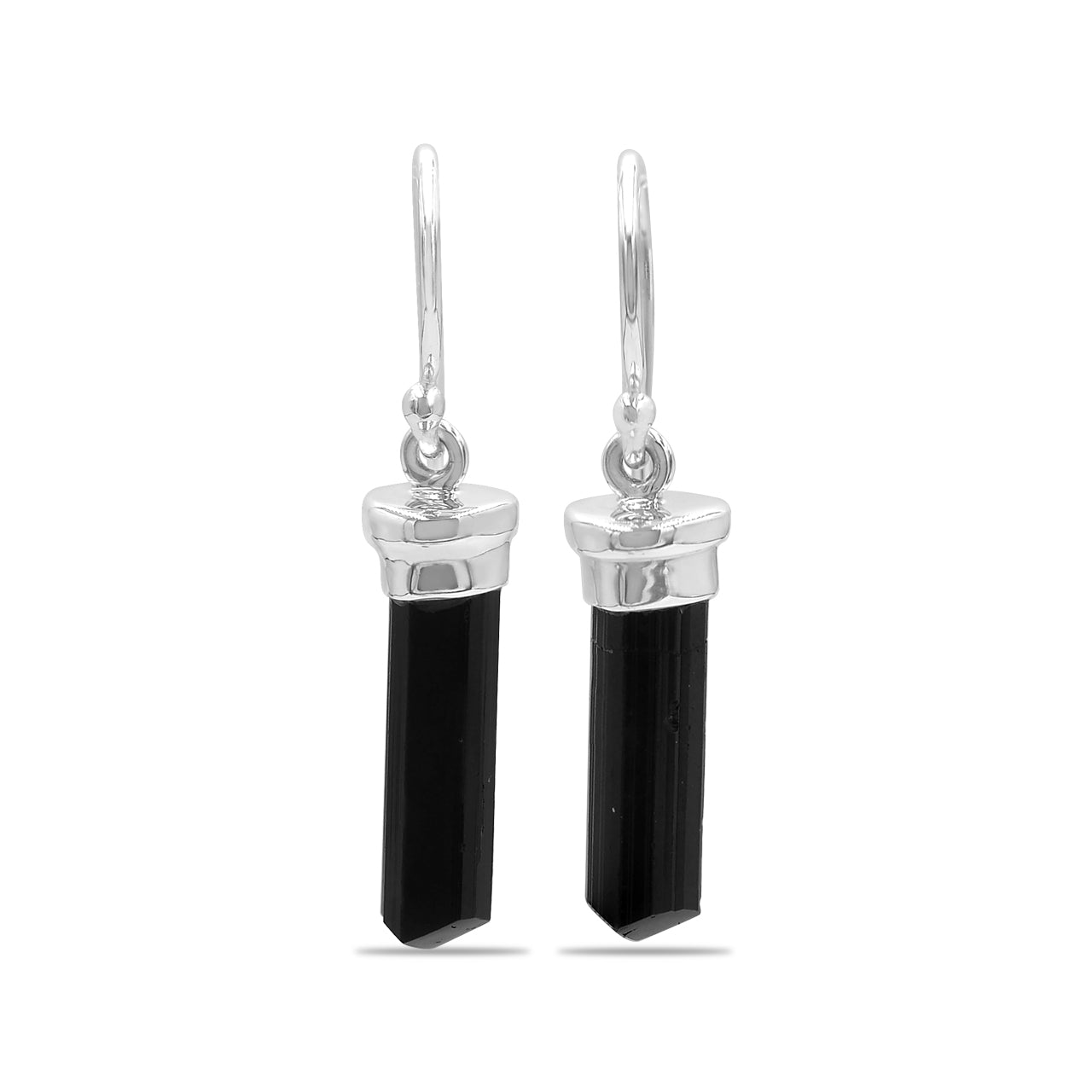 Black Tourmaline Crystal Earring