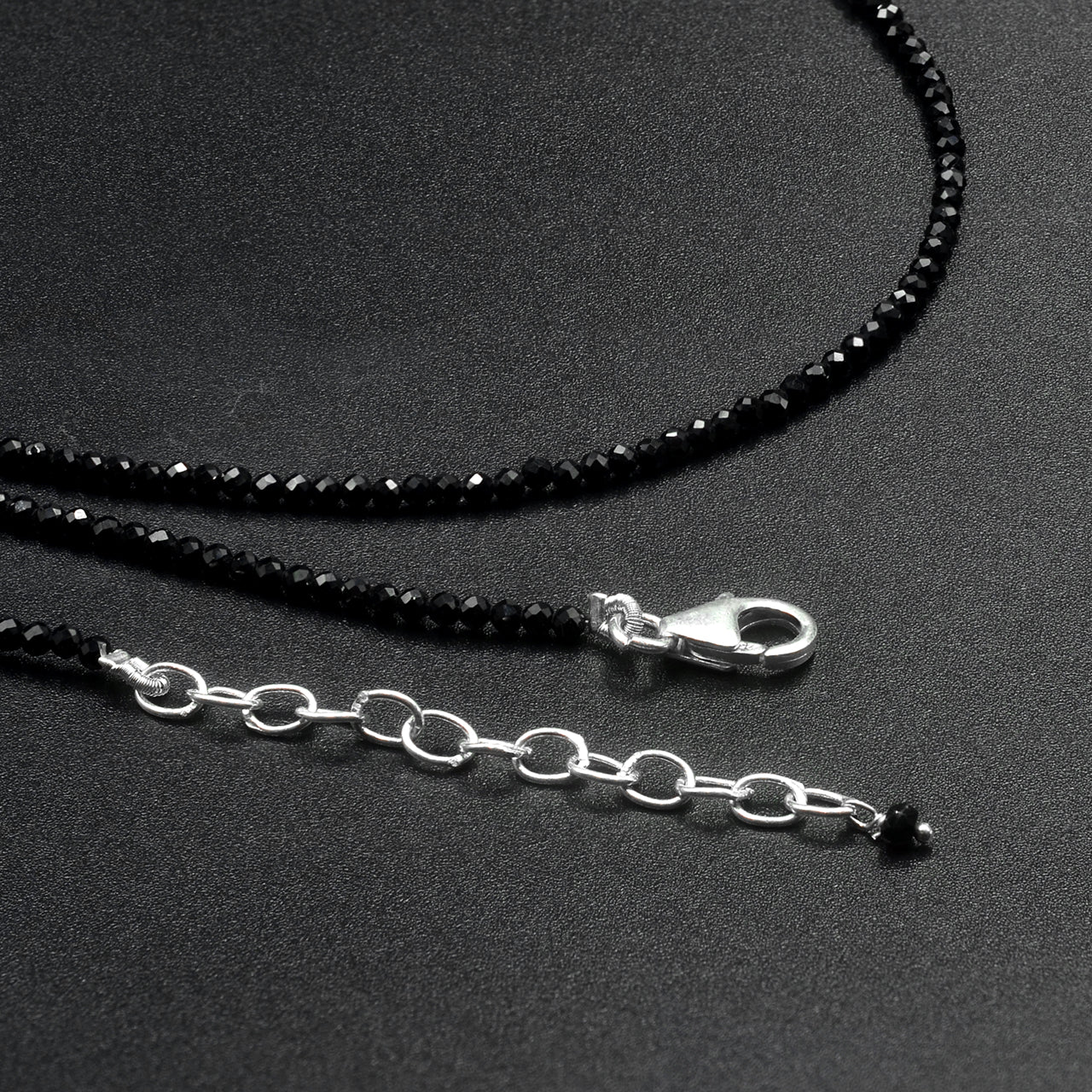 Black Spinel Bead Necklace