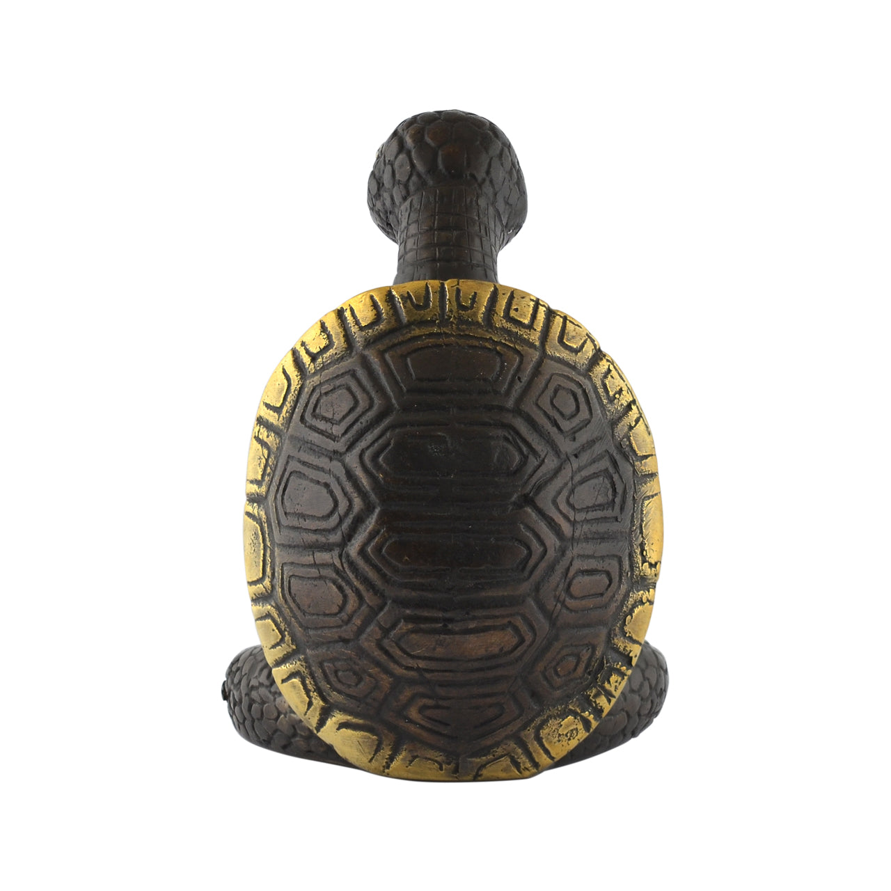 Turtle Meditation Brass Statue