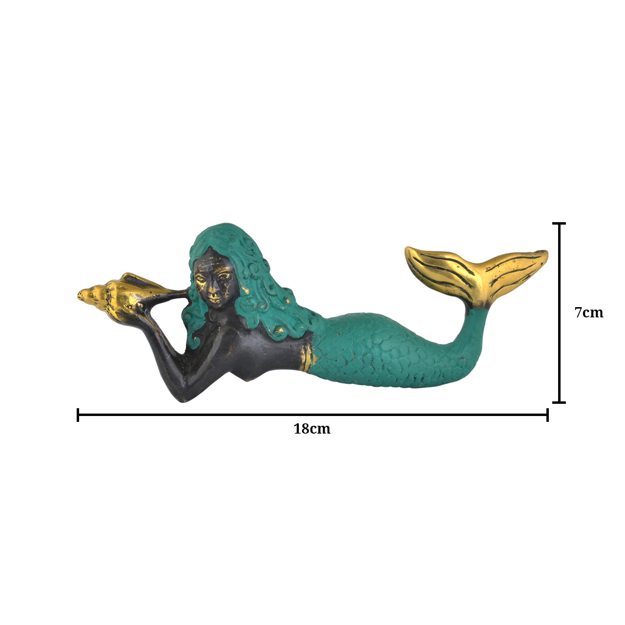 Mermaid Brass Statue