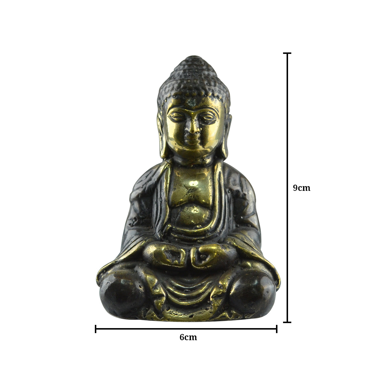 Brass Buddha Meditation Seated Statue