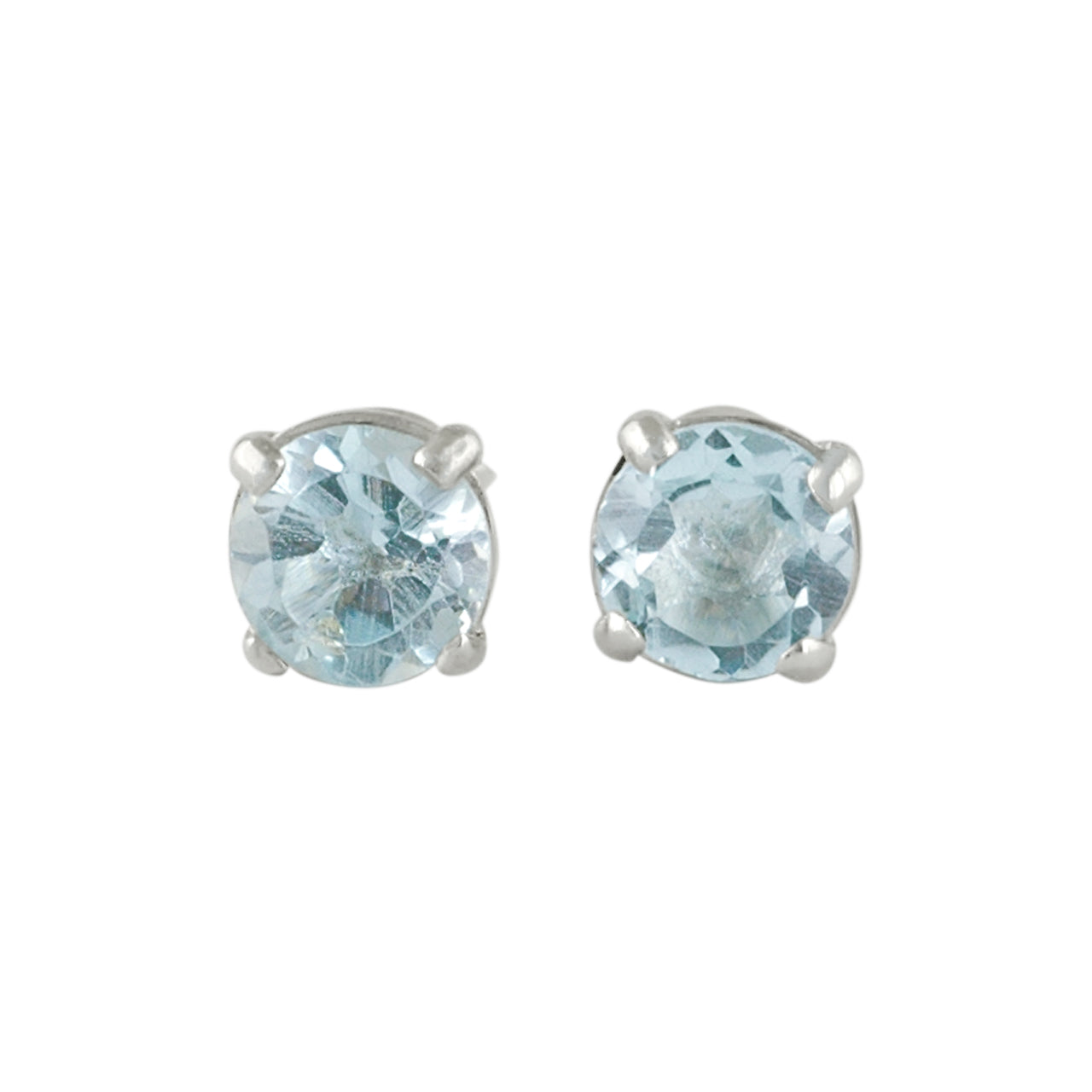 Blue Topaz Post Style Earrings