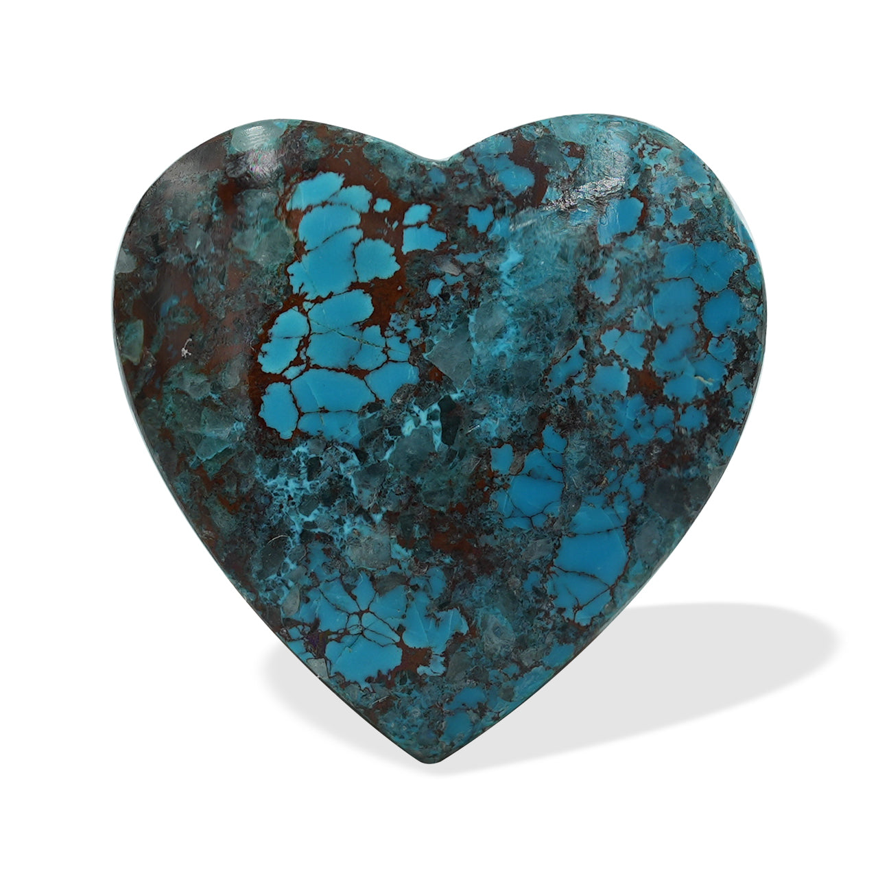 The Chile Chrysocolla Heart Cabochon 20mm - 1 piece