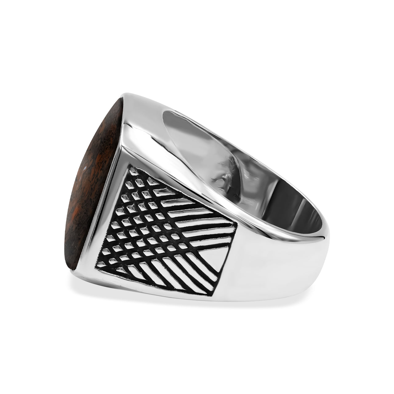 Men's Ring Dinosaur Bone Shield Shaped