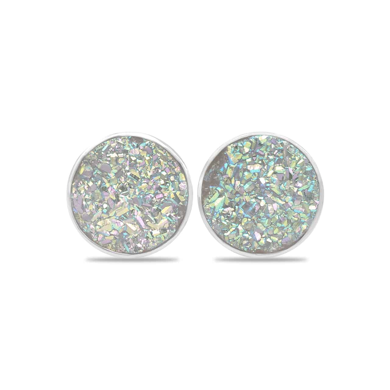 Quartz Drusy post Style Earrings