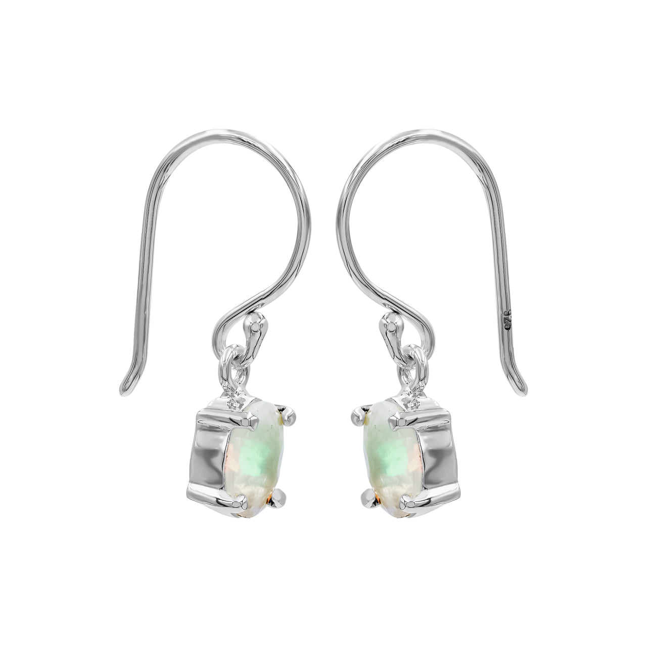 Natural Ethiopian Prong Set Earrings